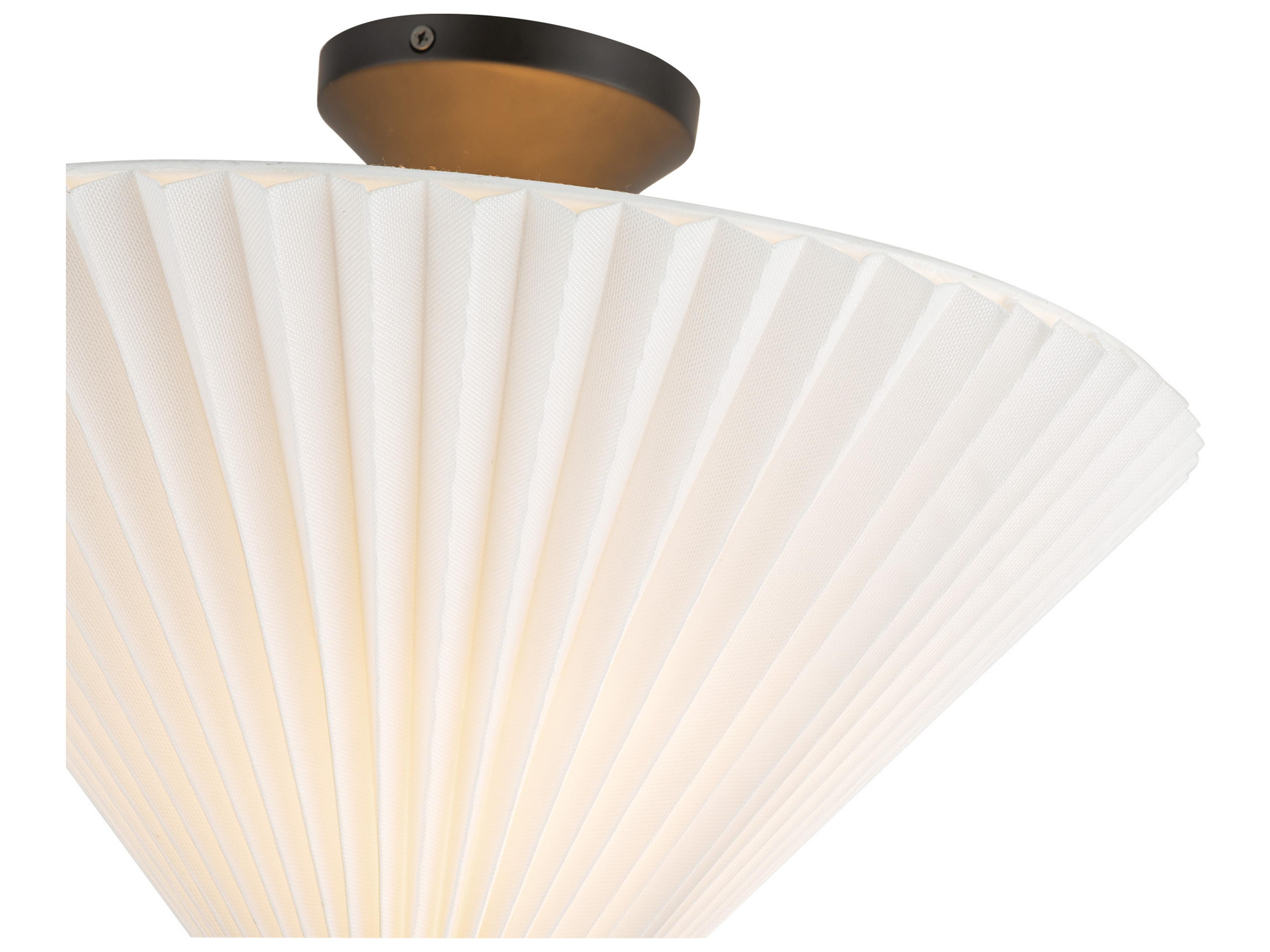 Alora Mood Bridgette 1-Light Matte Black Semi Flush Mount