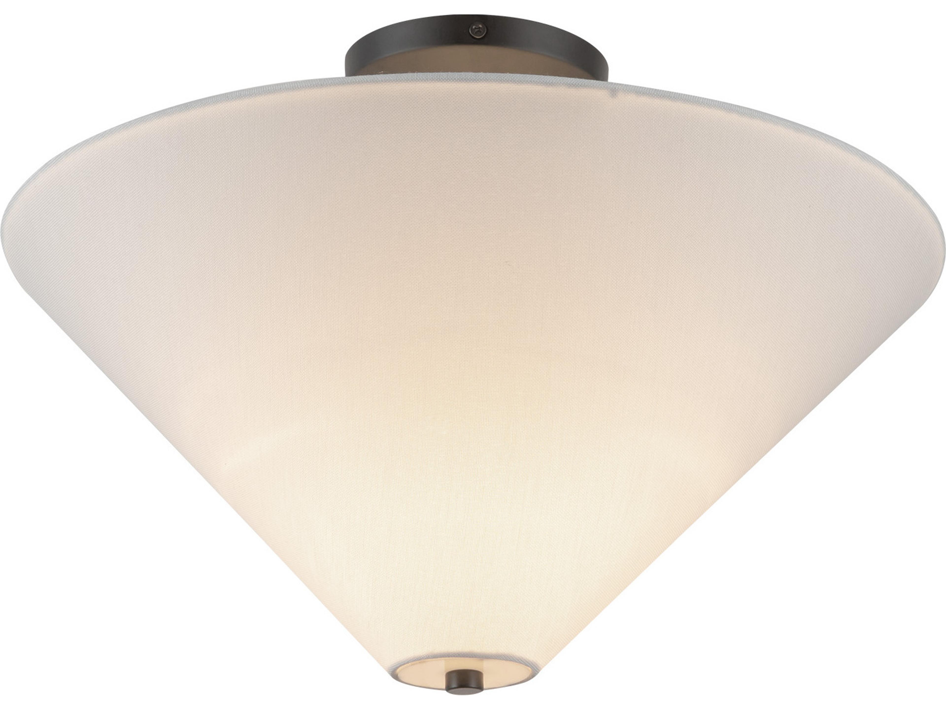 Alora Mood Bridgette 1-Light Matte Black Semi Flush Mount