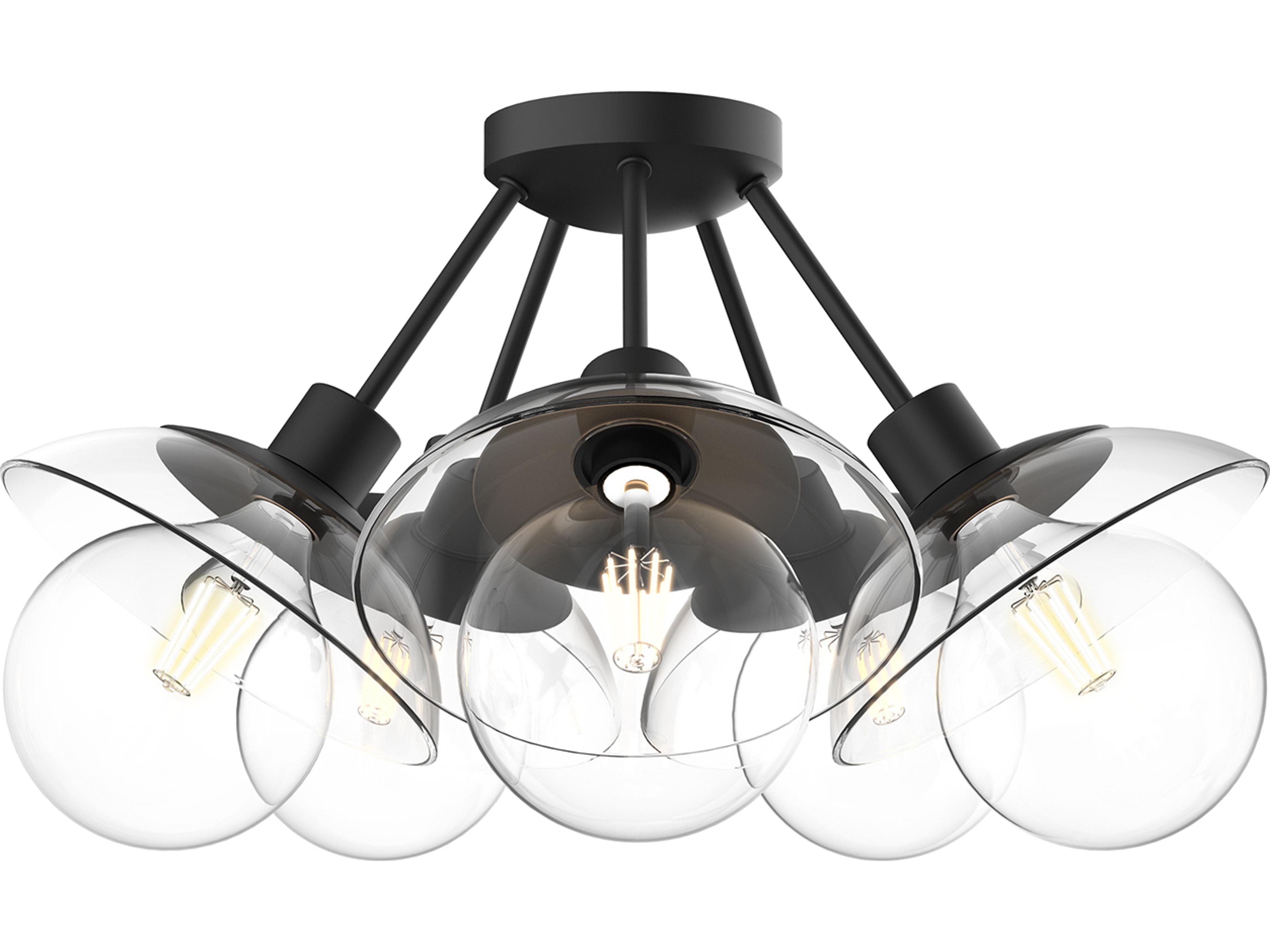 Francesca Semi-Flush Mount Ceiling Light Modern Sputnik