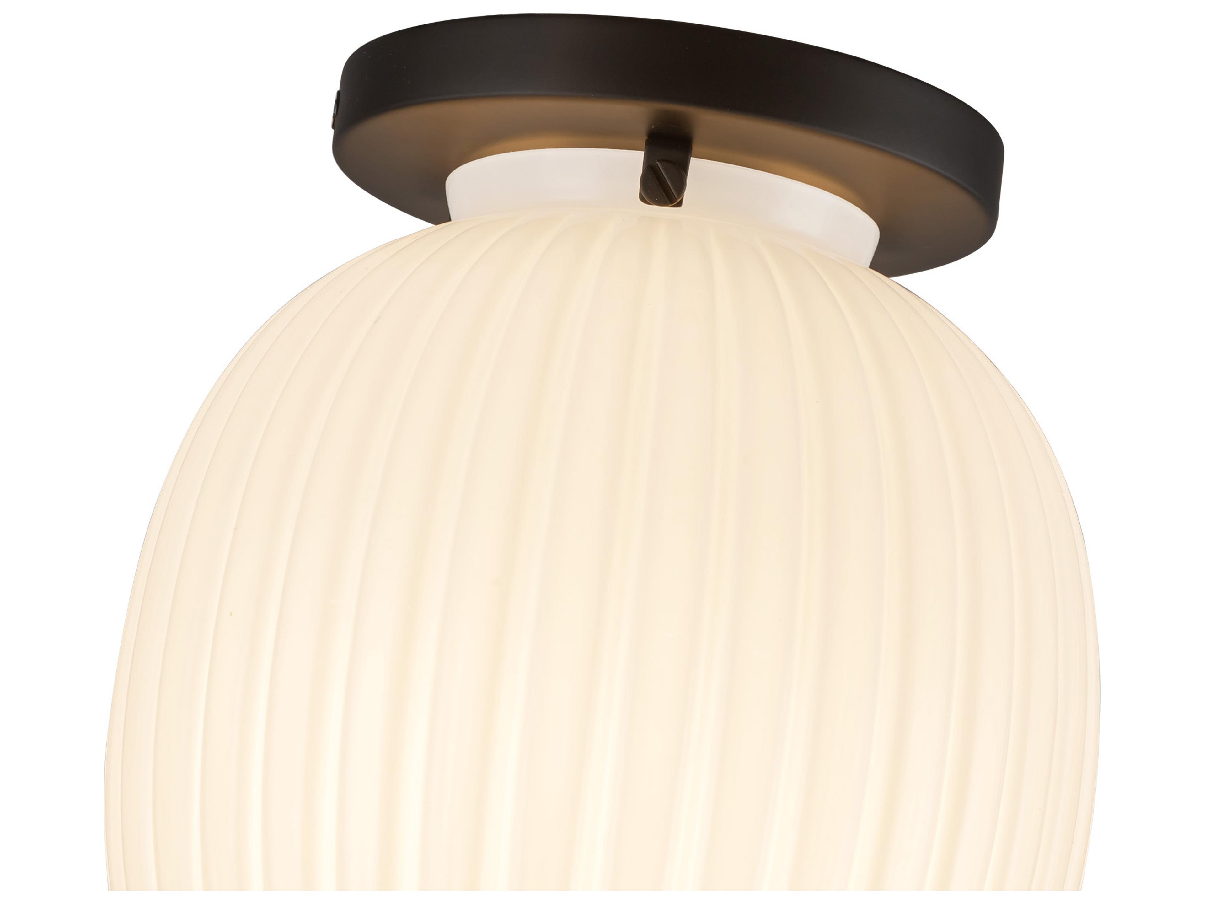 Alora Mood Cherise 1-Light Matte Black Flush Mount