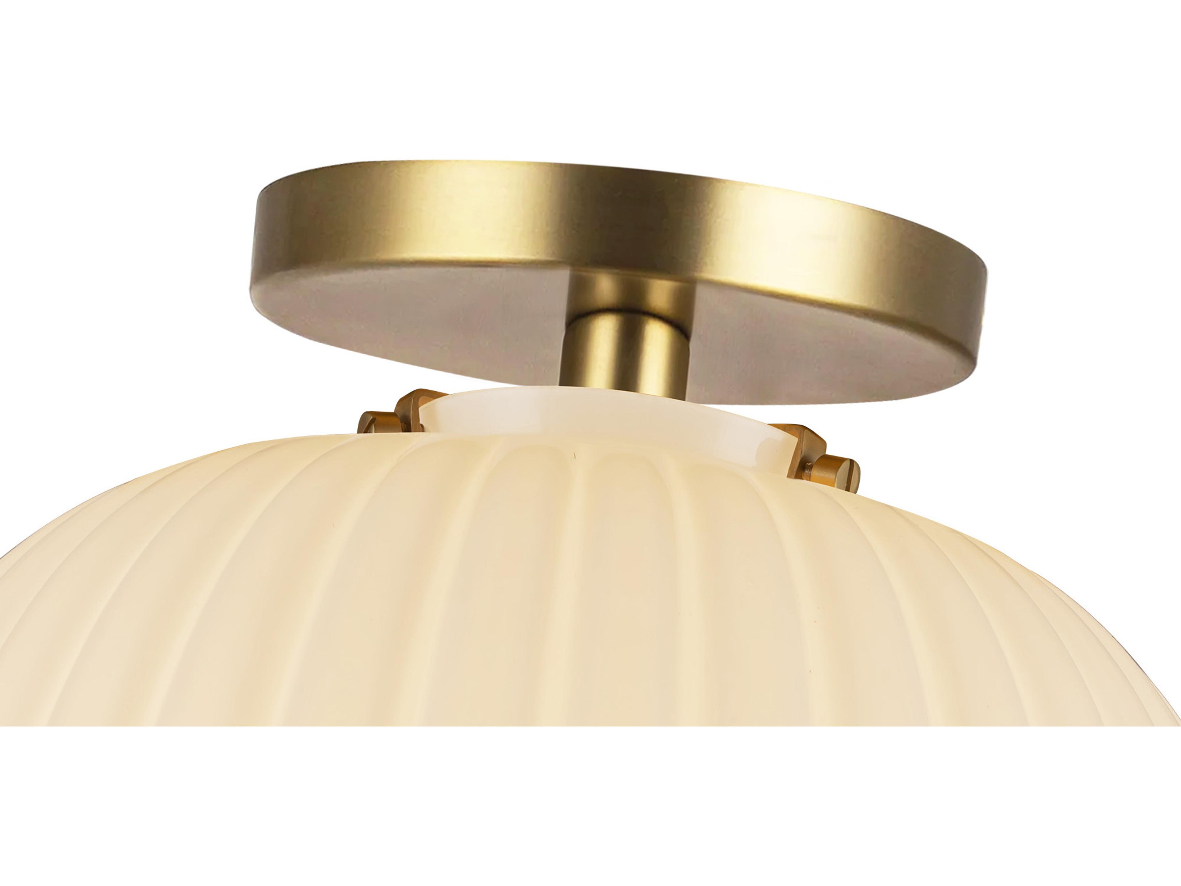Alora Mood Cherise 1-Light Brushed Gold Semi Flush Mount