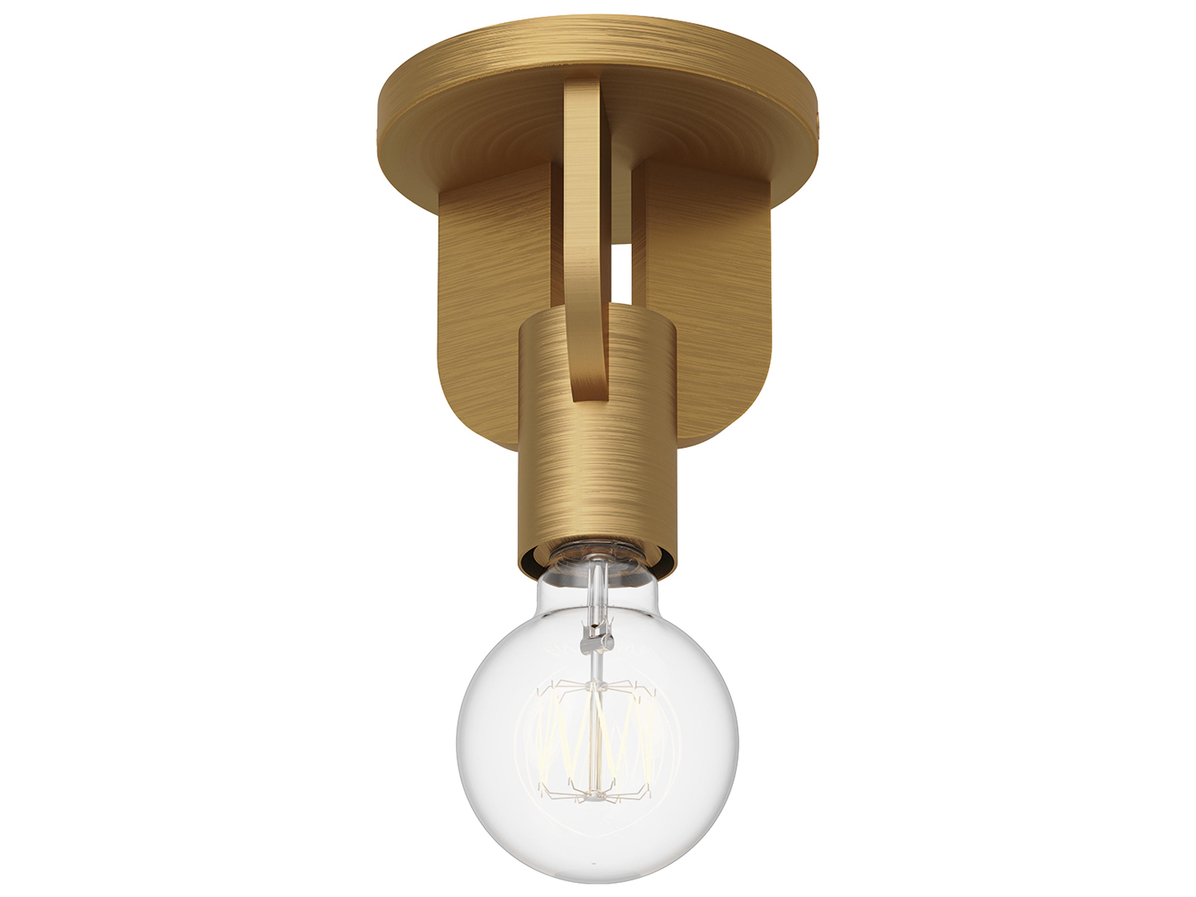 Claire Semi-Flush Mount Aged Gold Light Fixture