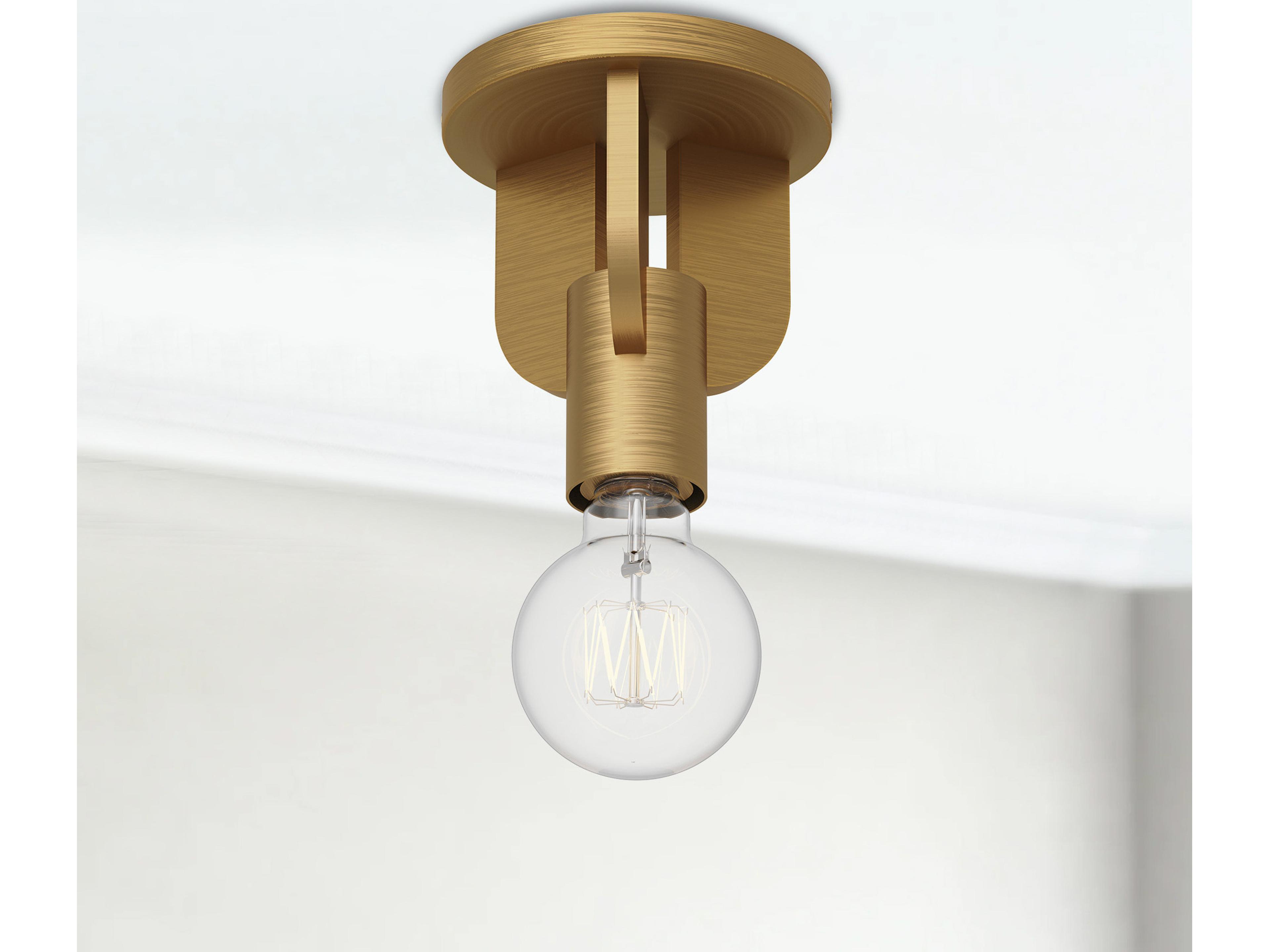Alora Mood Claire 1-Light Aged Gold Semi Flush Mount