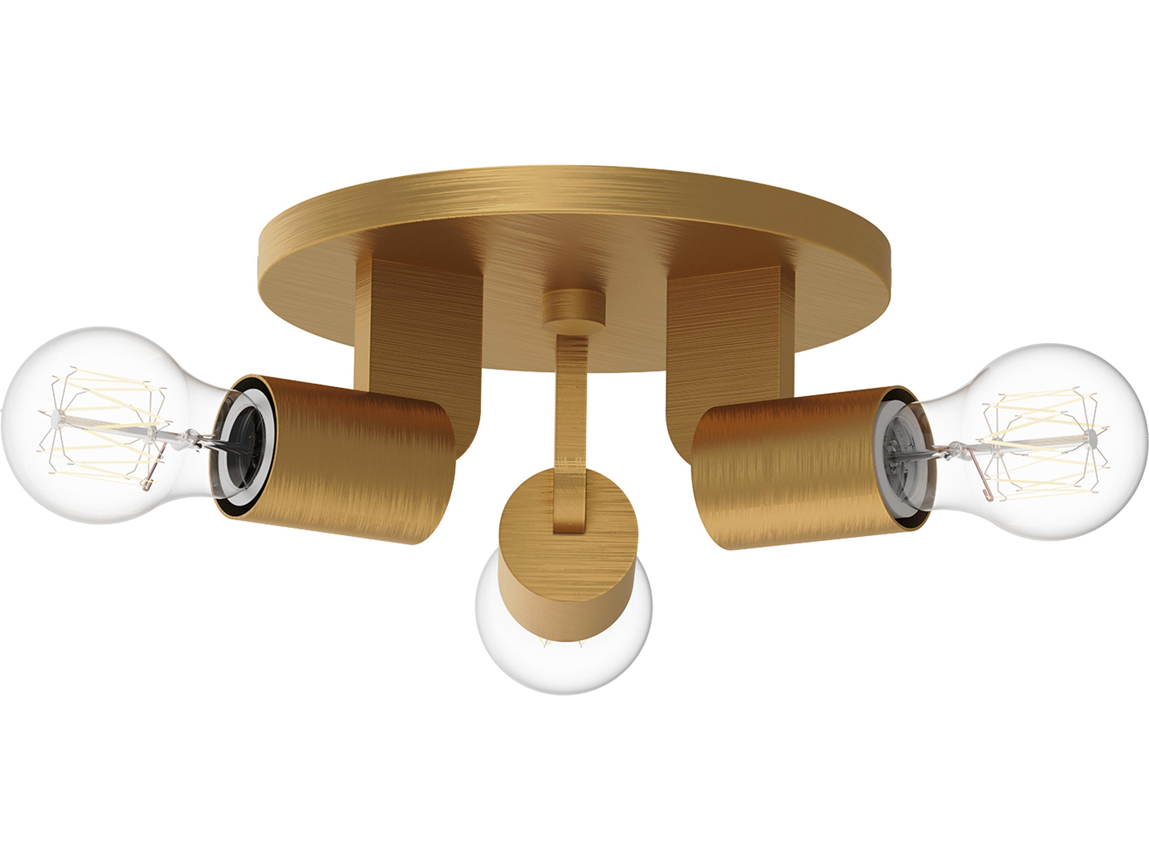 Claire Semi-Flush Mount Ceiling Light Aged Gold