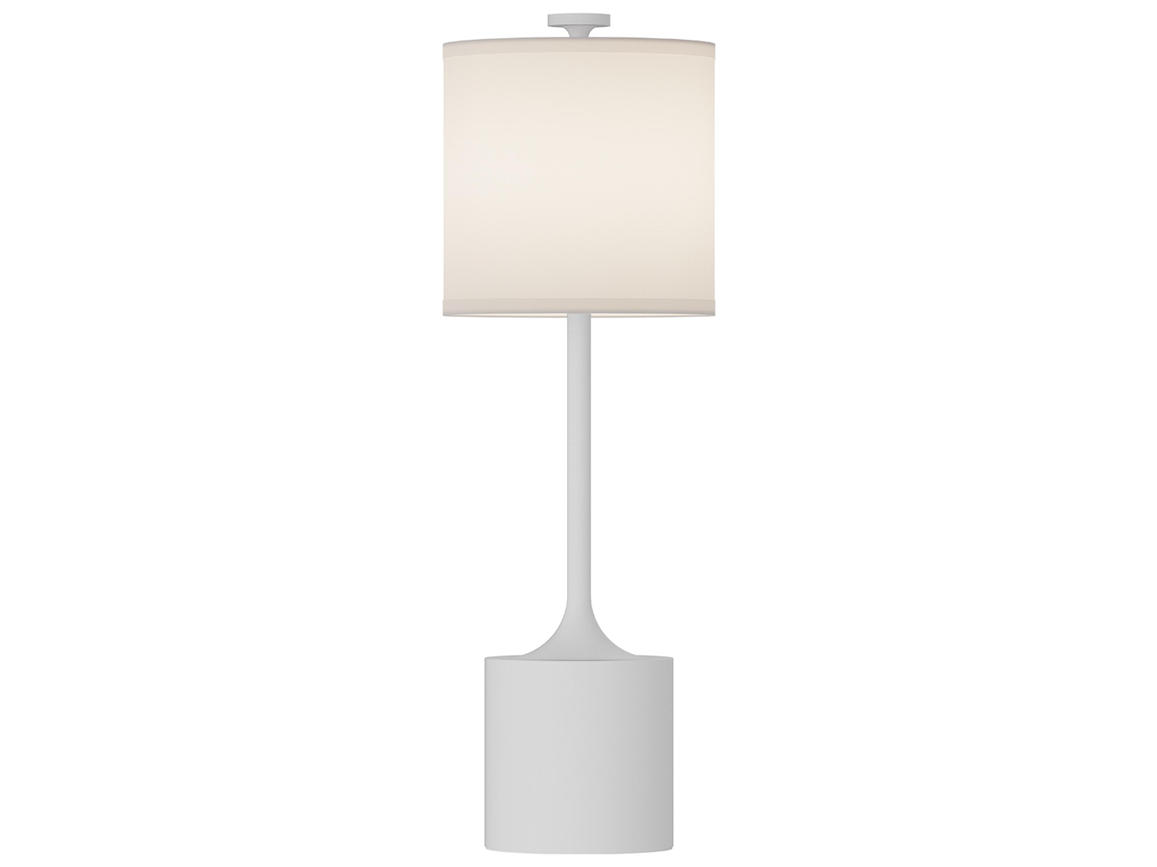 Table Lamp Issa White Ivory Linen Shade