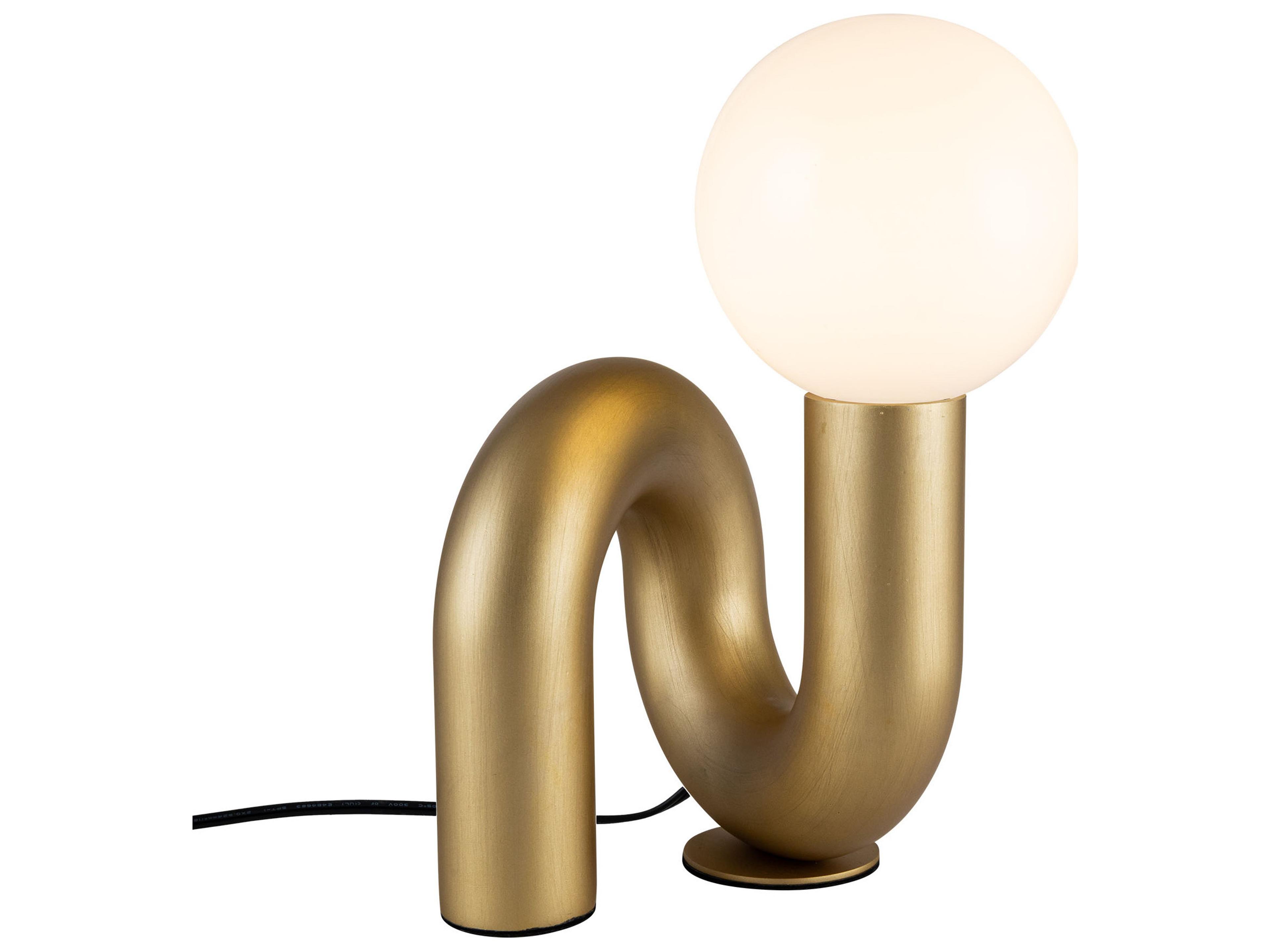 Sadie Table Lamp in Brushed Gold Modern Organic