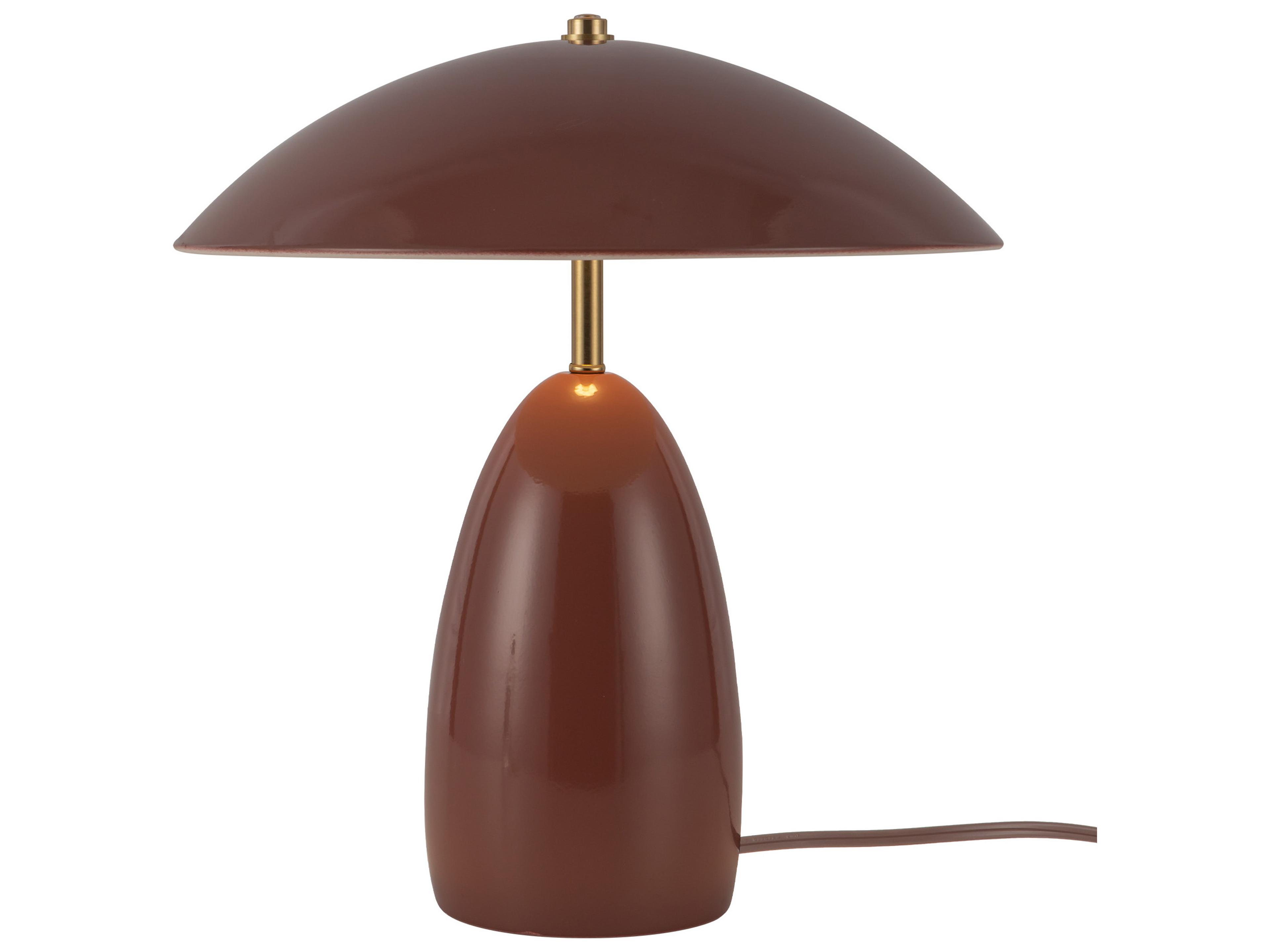 Poppy LED Table Lamp Burgundy Modern