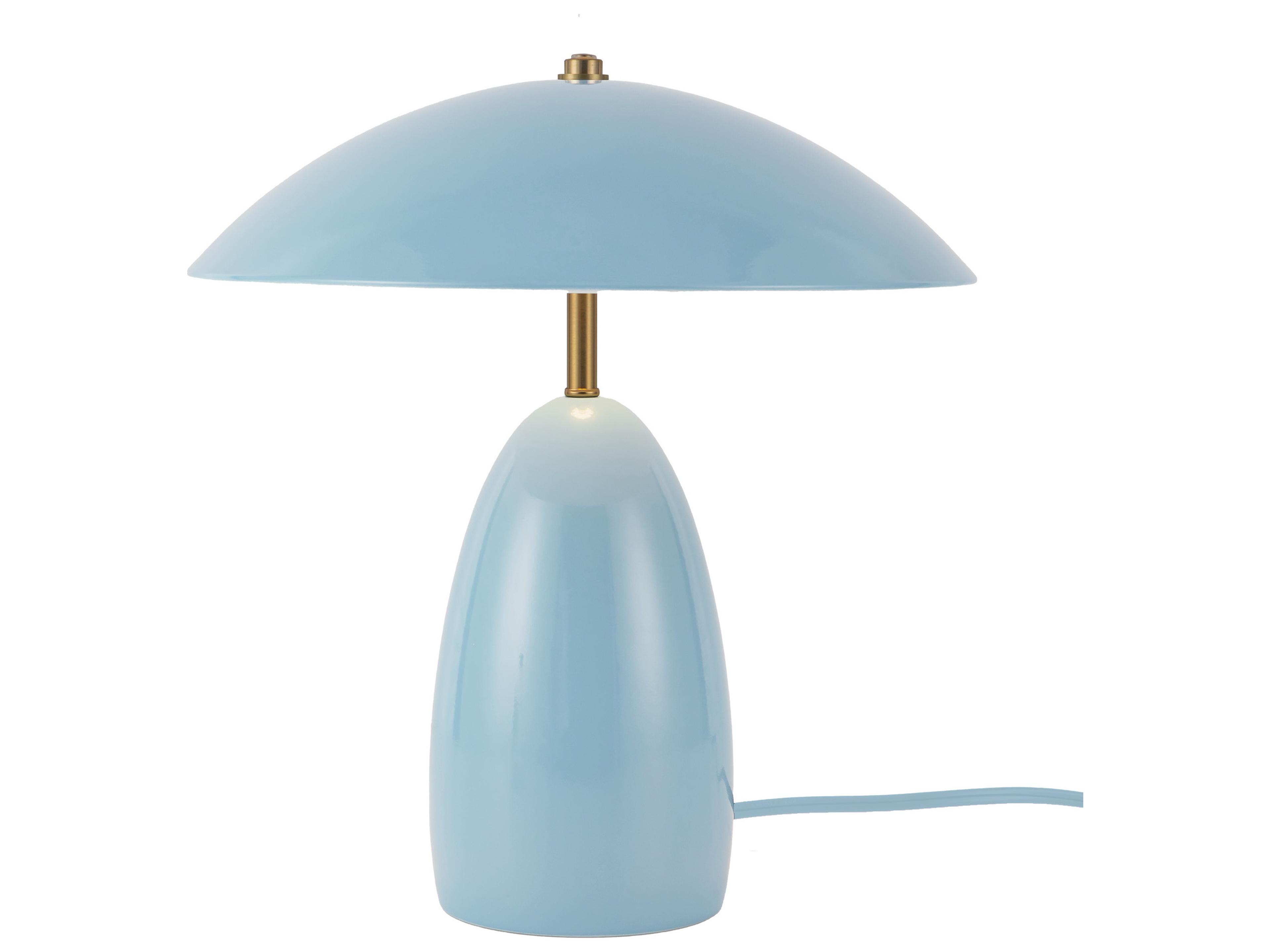 Poppy LED Table Lamp in Cerulean Modern 12-Inch