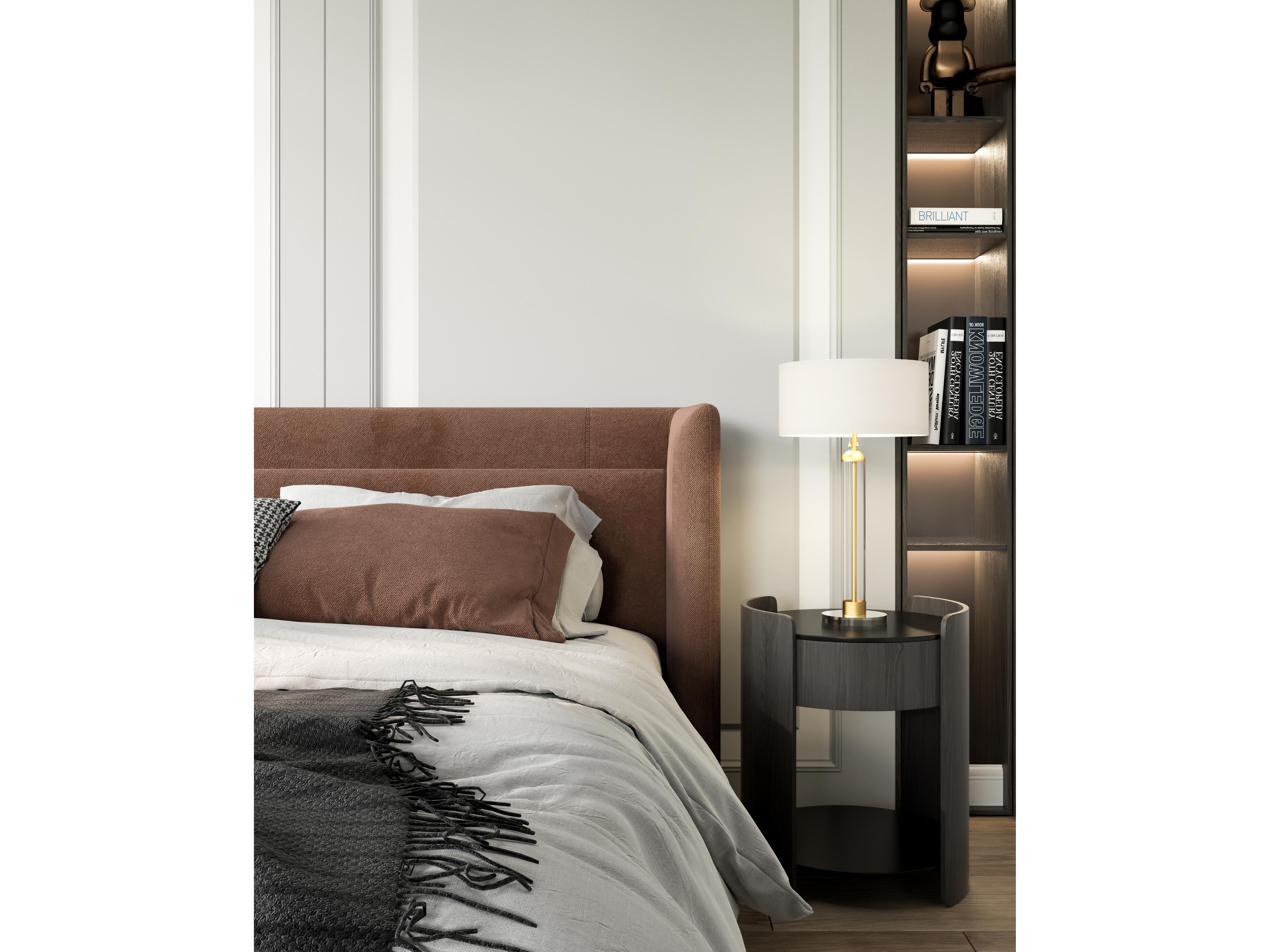 Alora Mood Sasha Brushed Gold White Linen Buffet Lamp