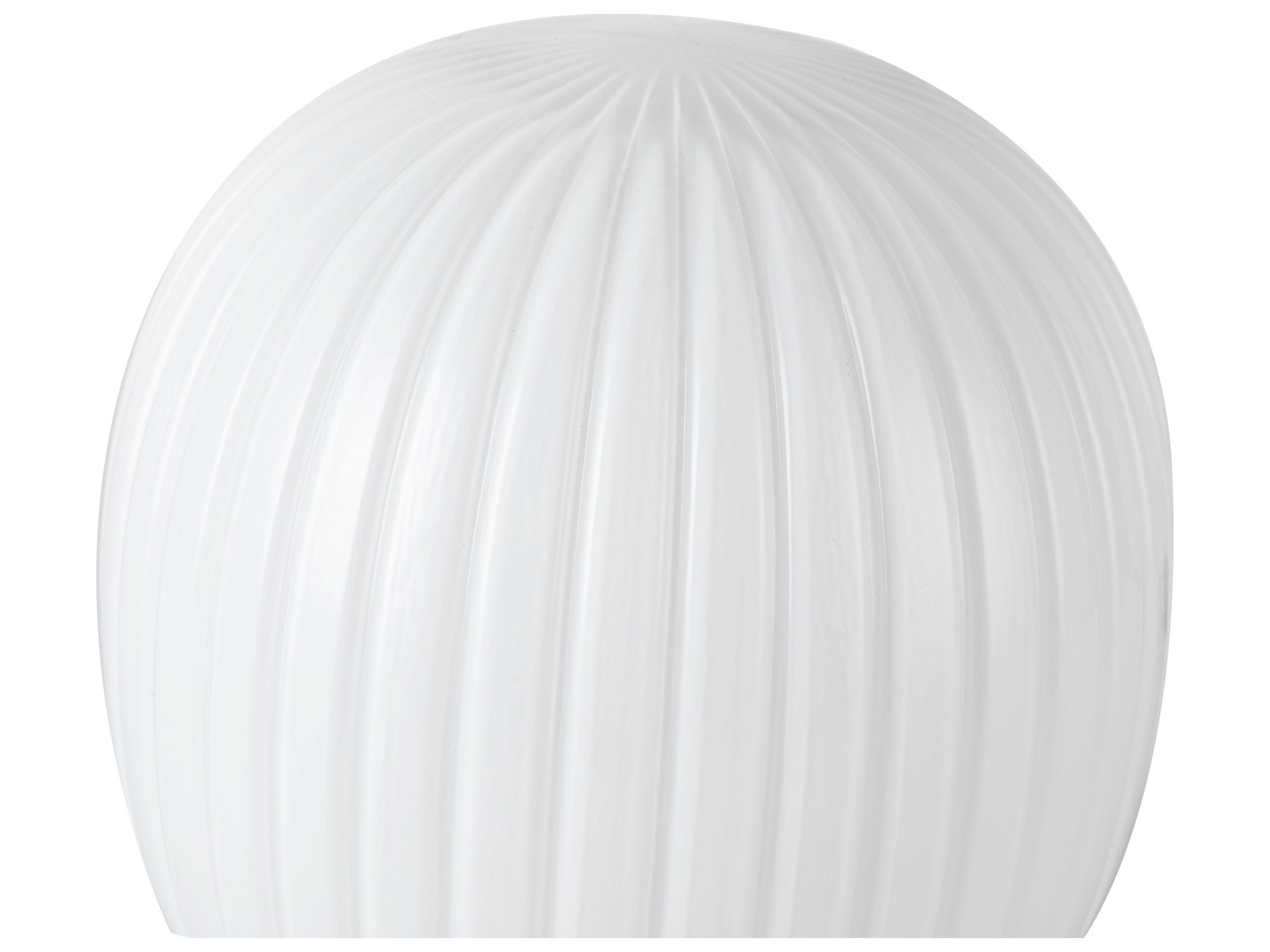 Alora Mood Cherise Matte Black Glossy Ribbed Opal Glass Table Lamp