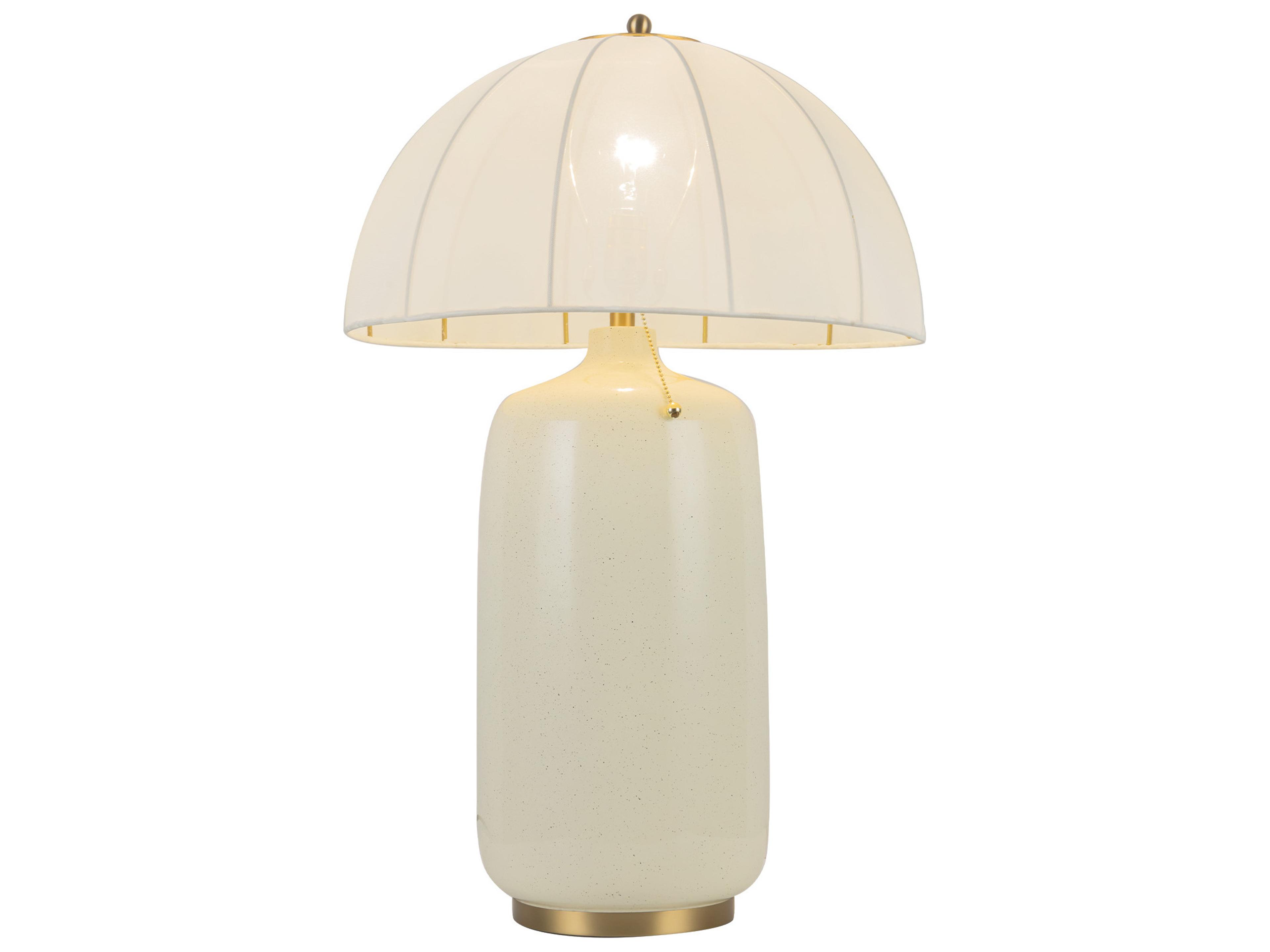 Alora Mood Crosby Brushed Gold Off White Buffet Lamp