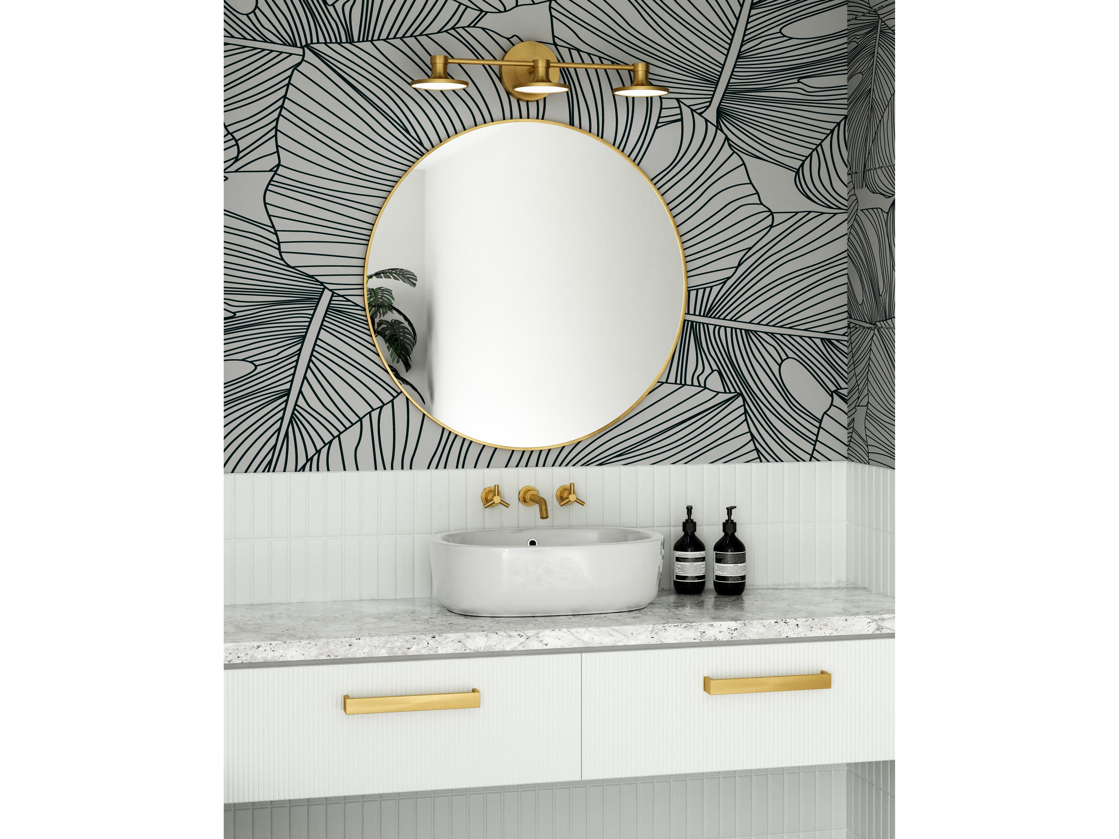Alora Mood Issa Brushed Gold Vanity Light