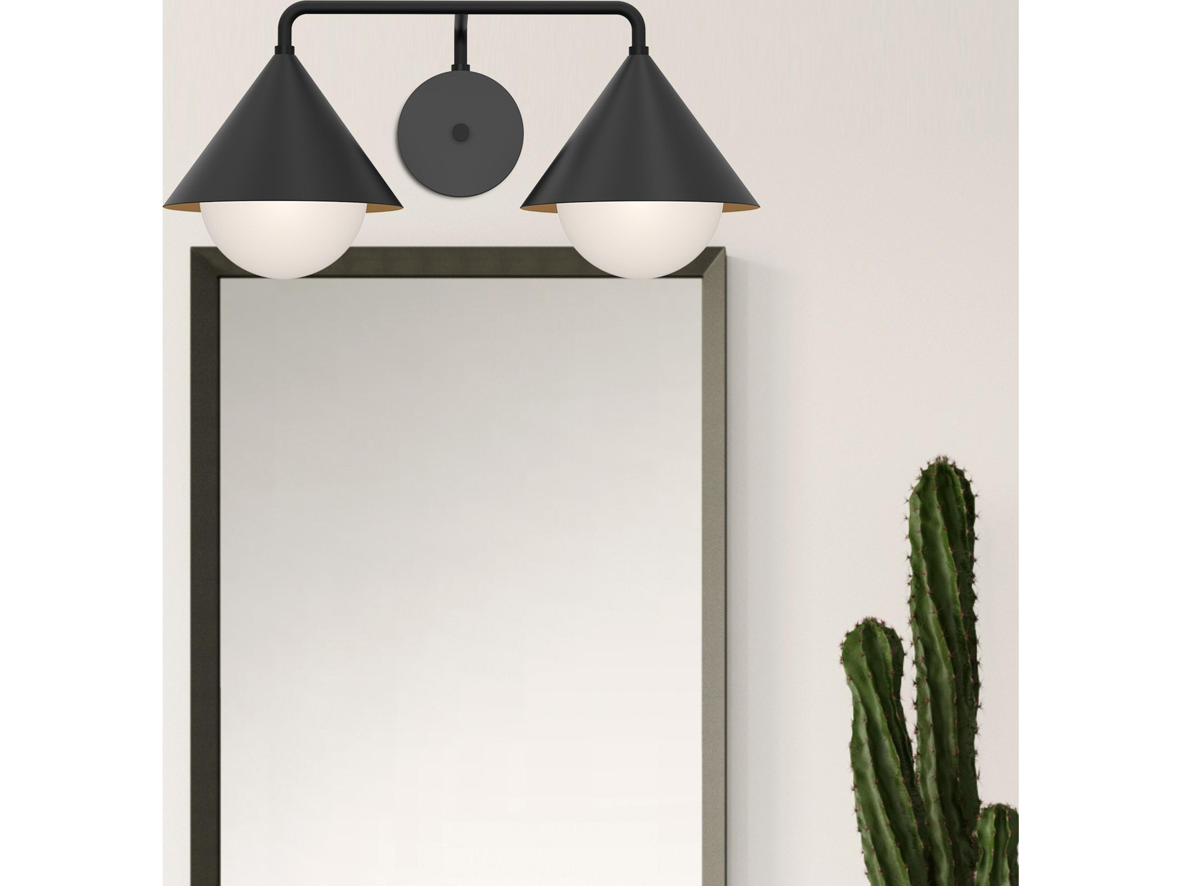 Alora Mood Remy 2-Light Matte Black Vanity Light