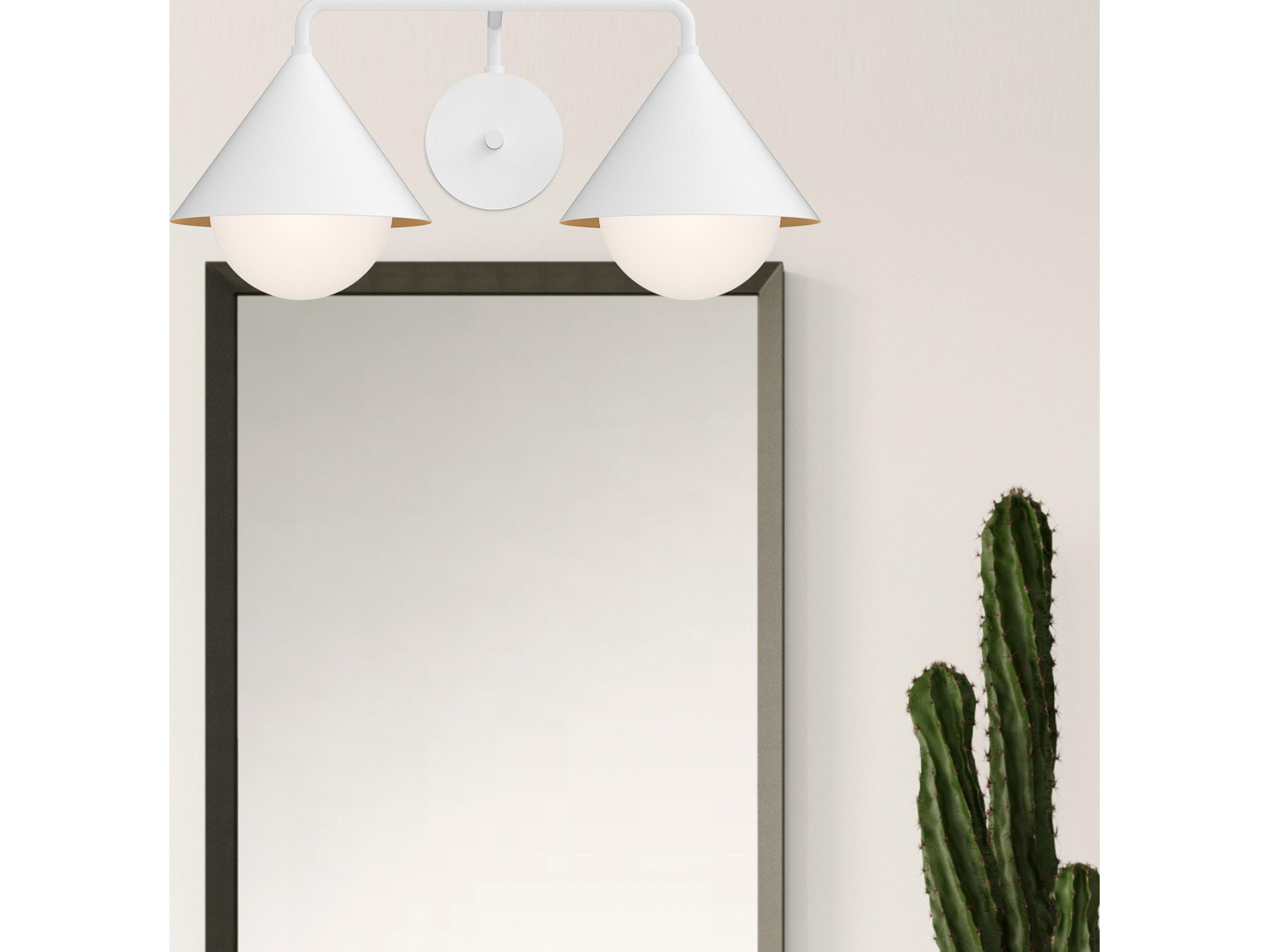 Alora Mood Remy 2-Light White Vanity Light