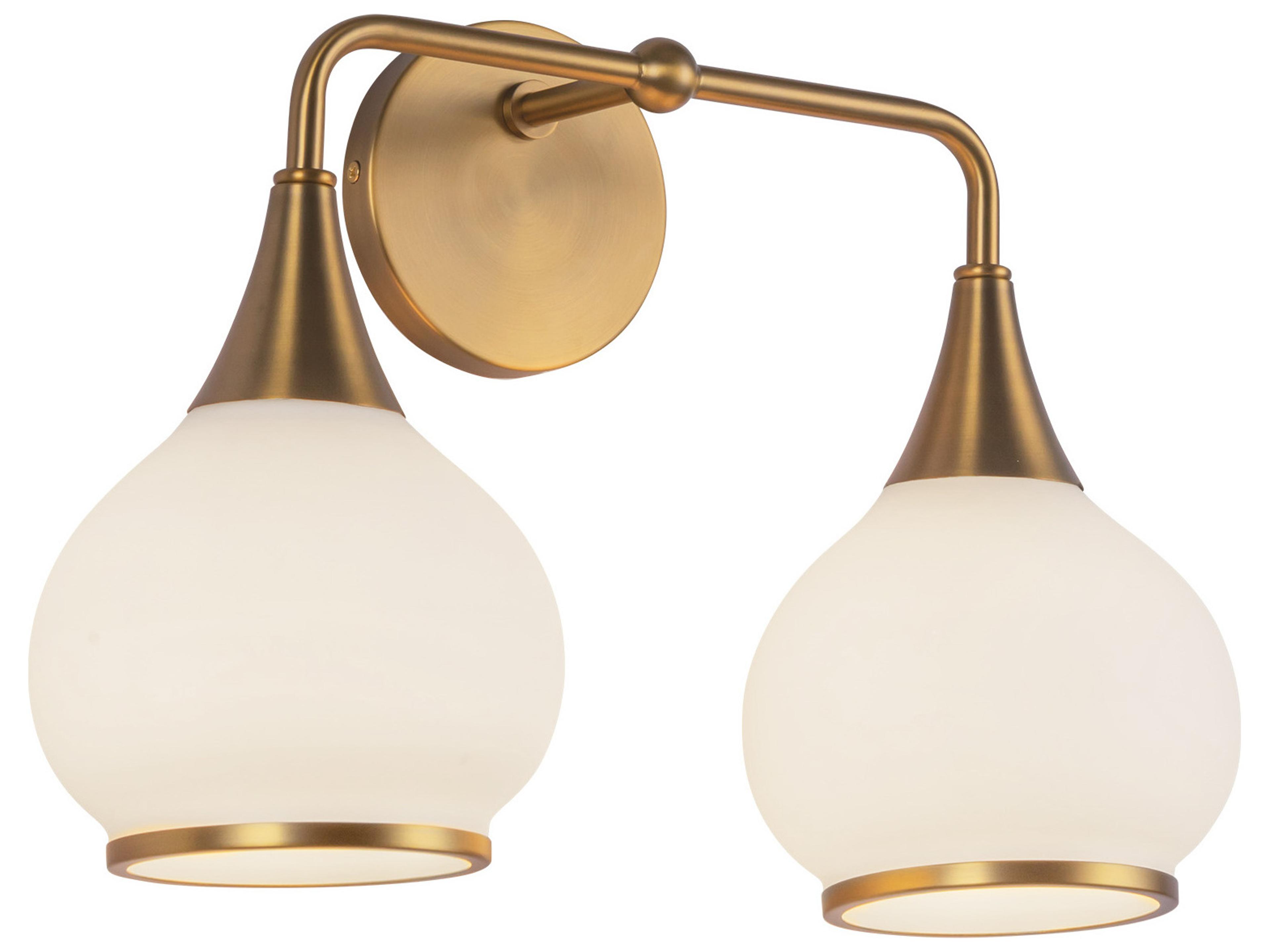Alora Mood Hazel 2-Light Aged Gold Vanity Light