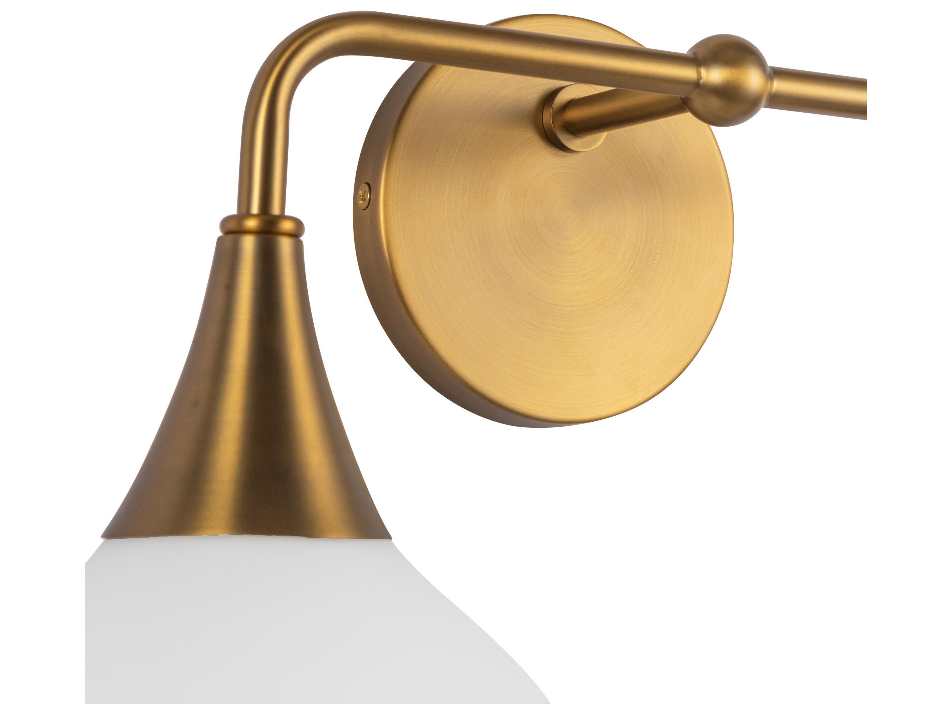 Alora Mood Hazel 2-Light Aged Gold Vanity Light