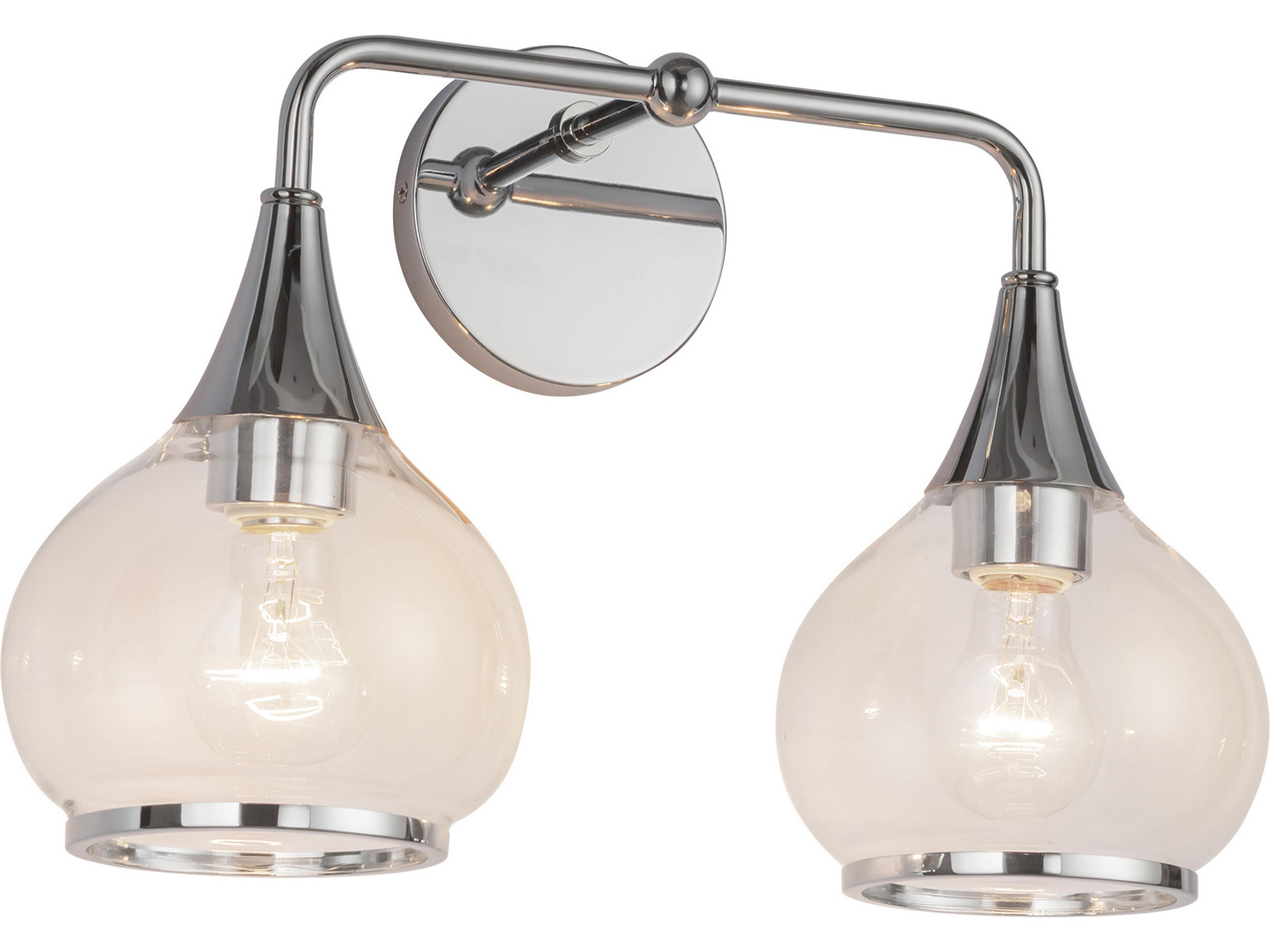 Alora Mood Hazel 2-Light Chrome Vanity Light