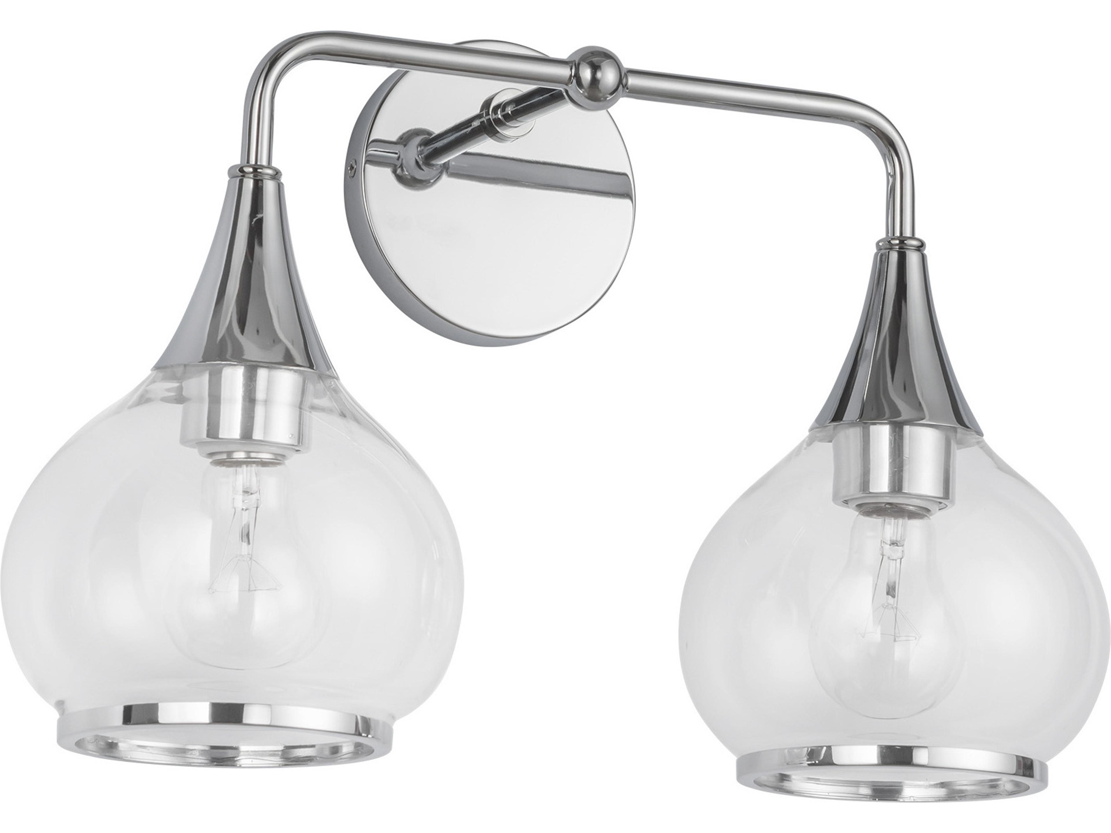 Alora Mood Hazel 2-Light Chrome Vanity Light