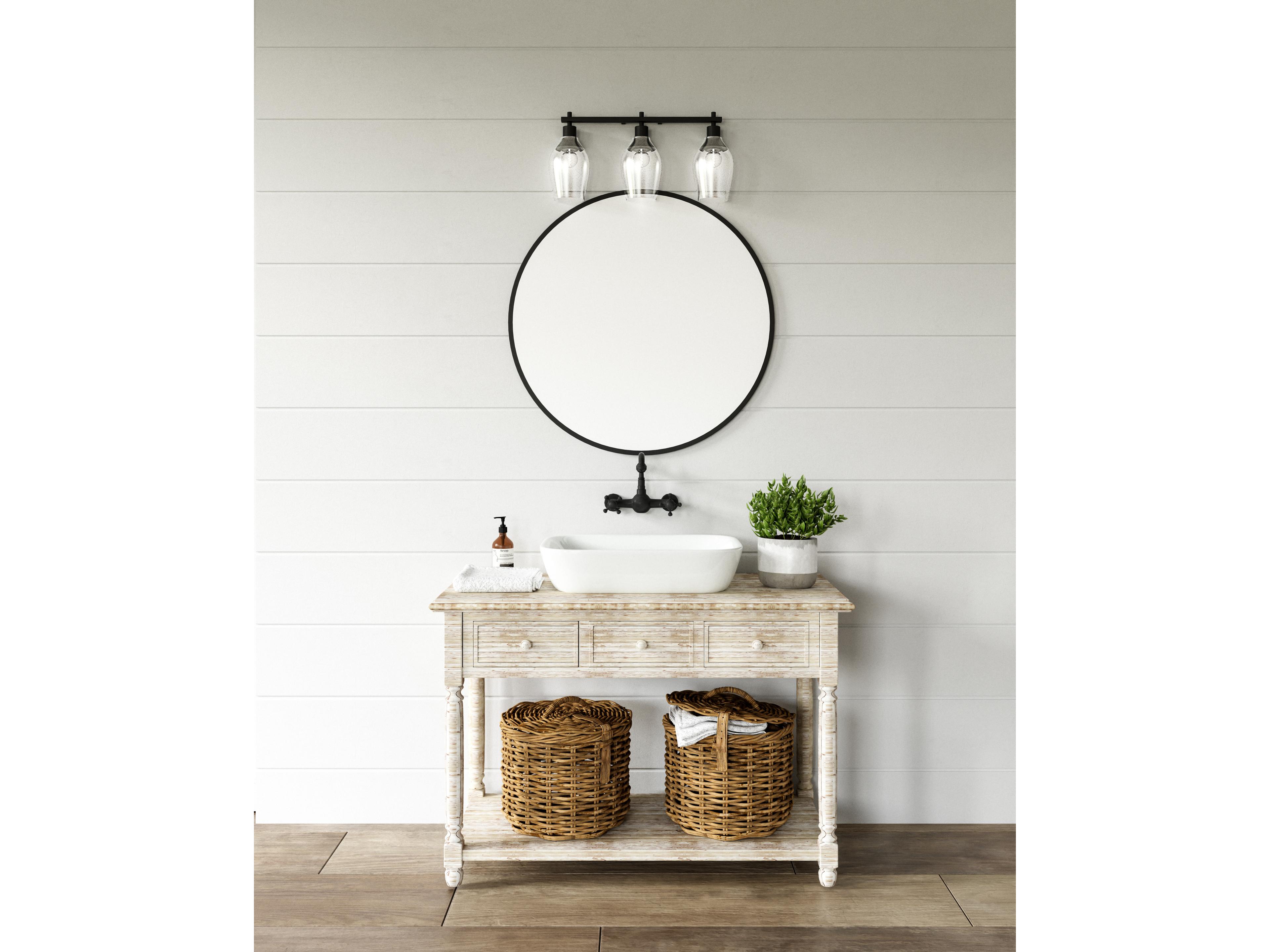 Alora Mood Kingsley 3-Light Matte Black Vanity Light