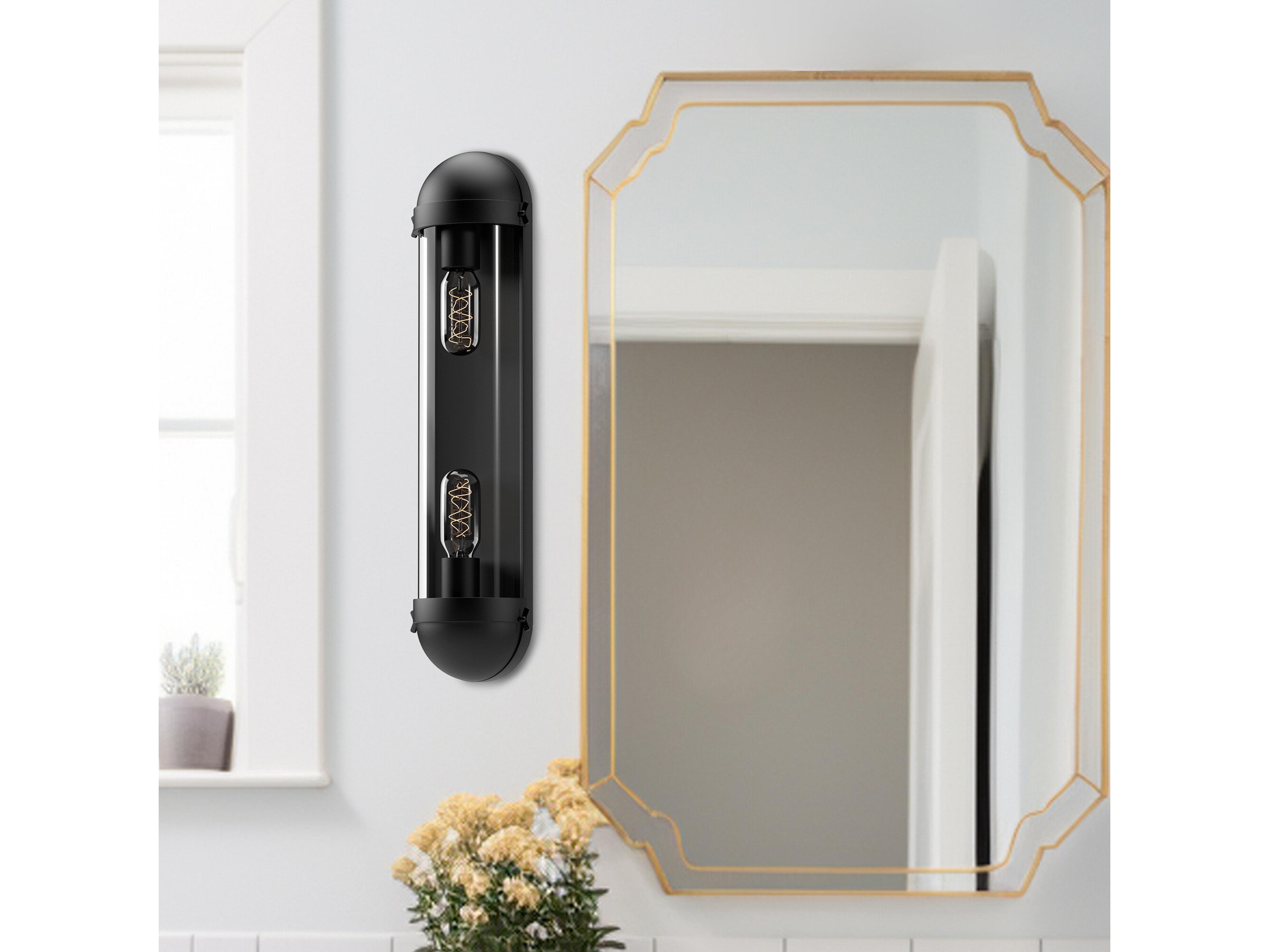 Alora Mood Cyrus 2-Light Matte Black Vanity Light