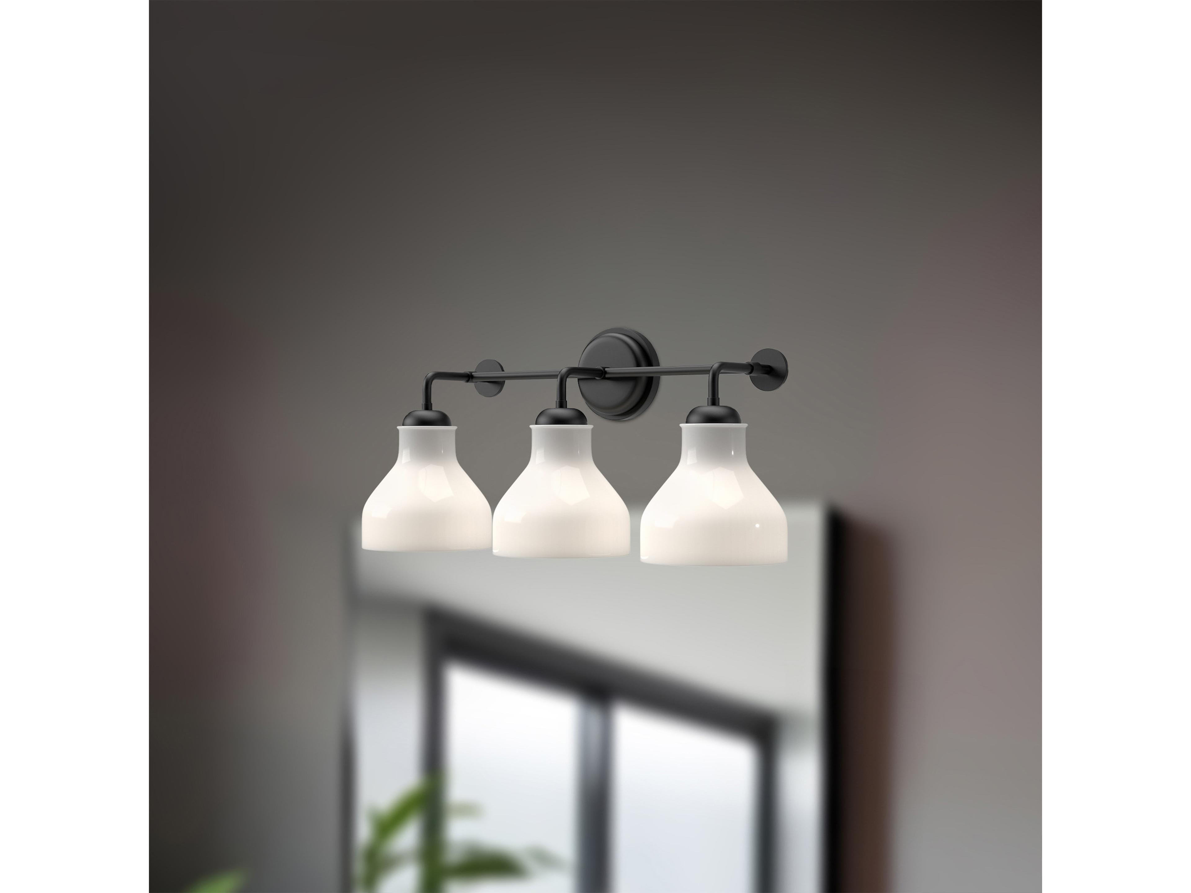 Alora Mood Westlake 3-Light Matte Black Vanity Light
