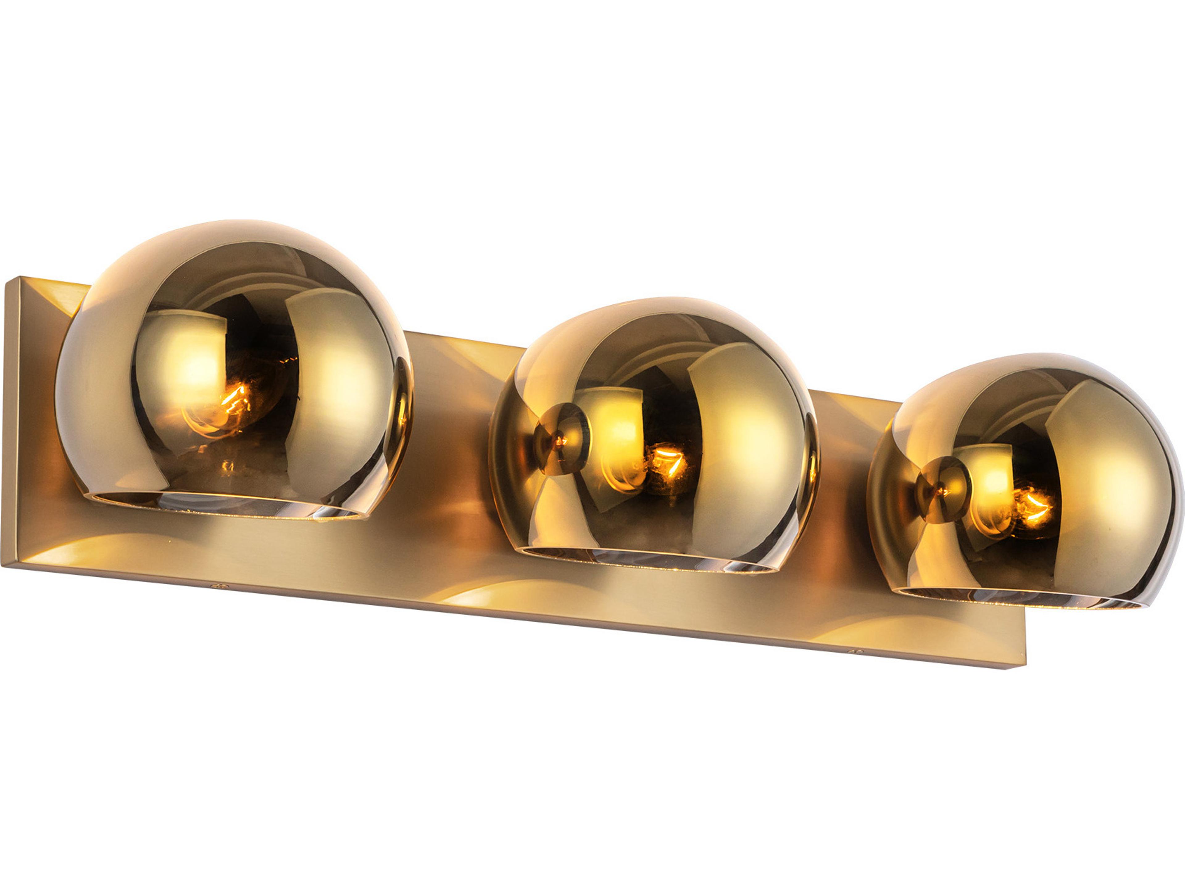 Alora Mood Willow 3-Light Brushed Gold Vanity Light