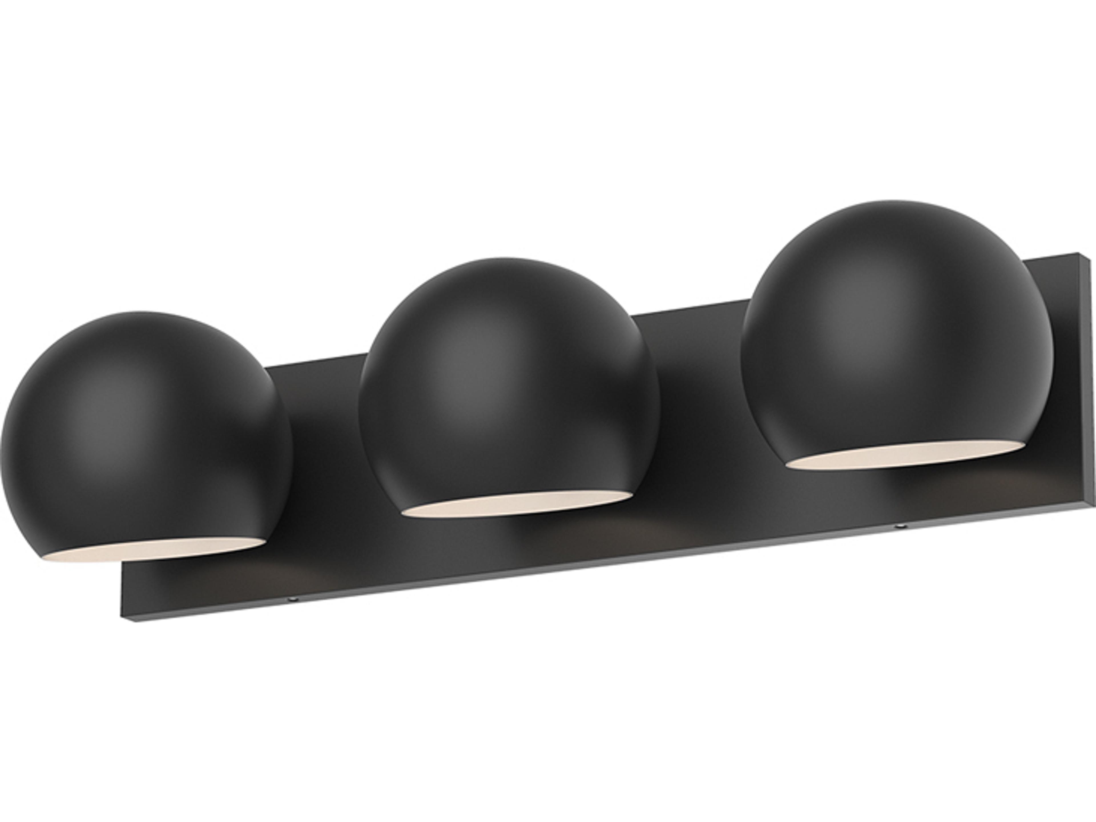 Alora Mood Willow 3-Light Matte Black Vanity Light