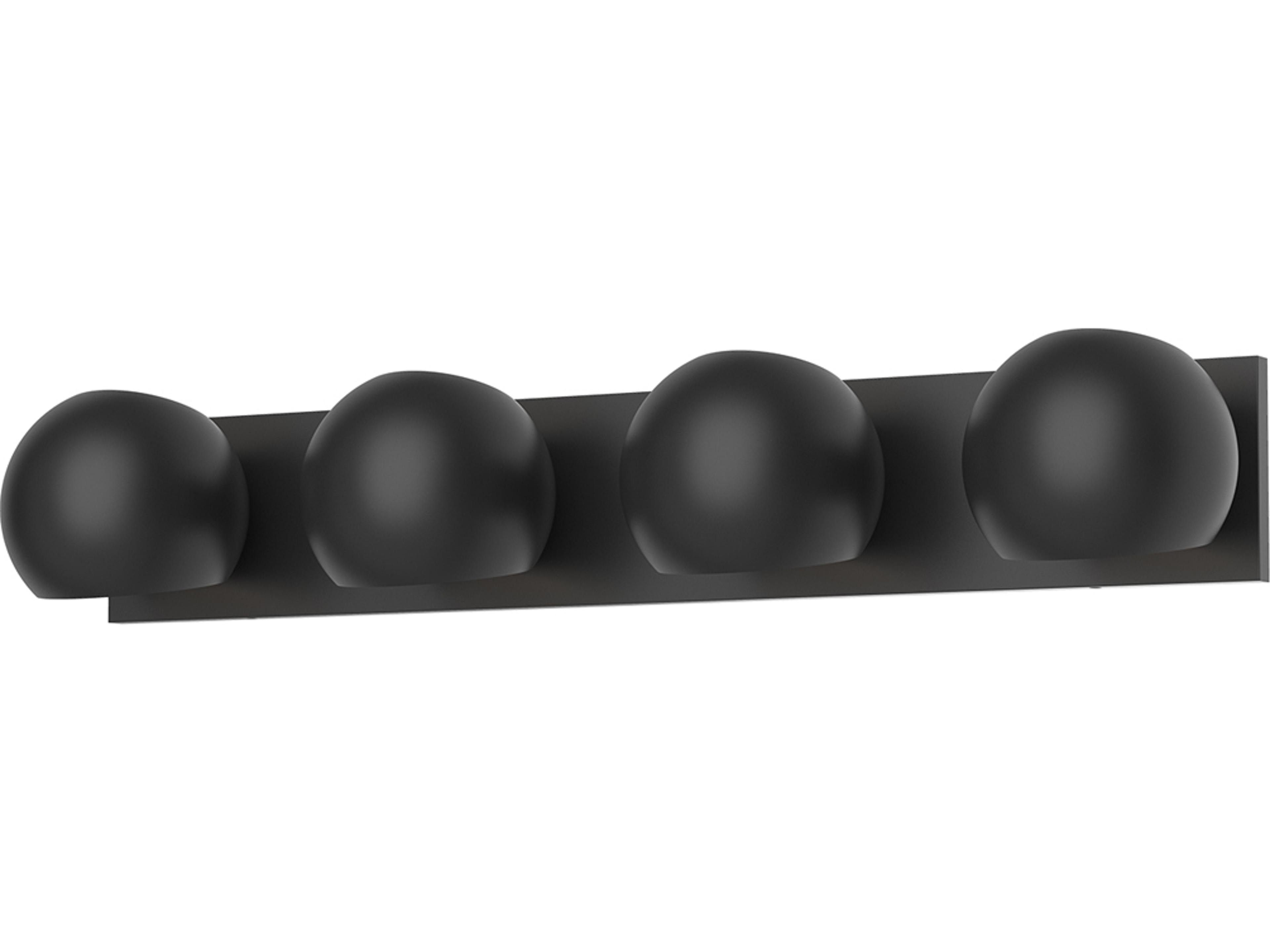 Willow 4 Light Vanity Light in Matte Black