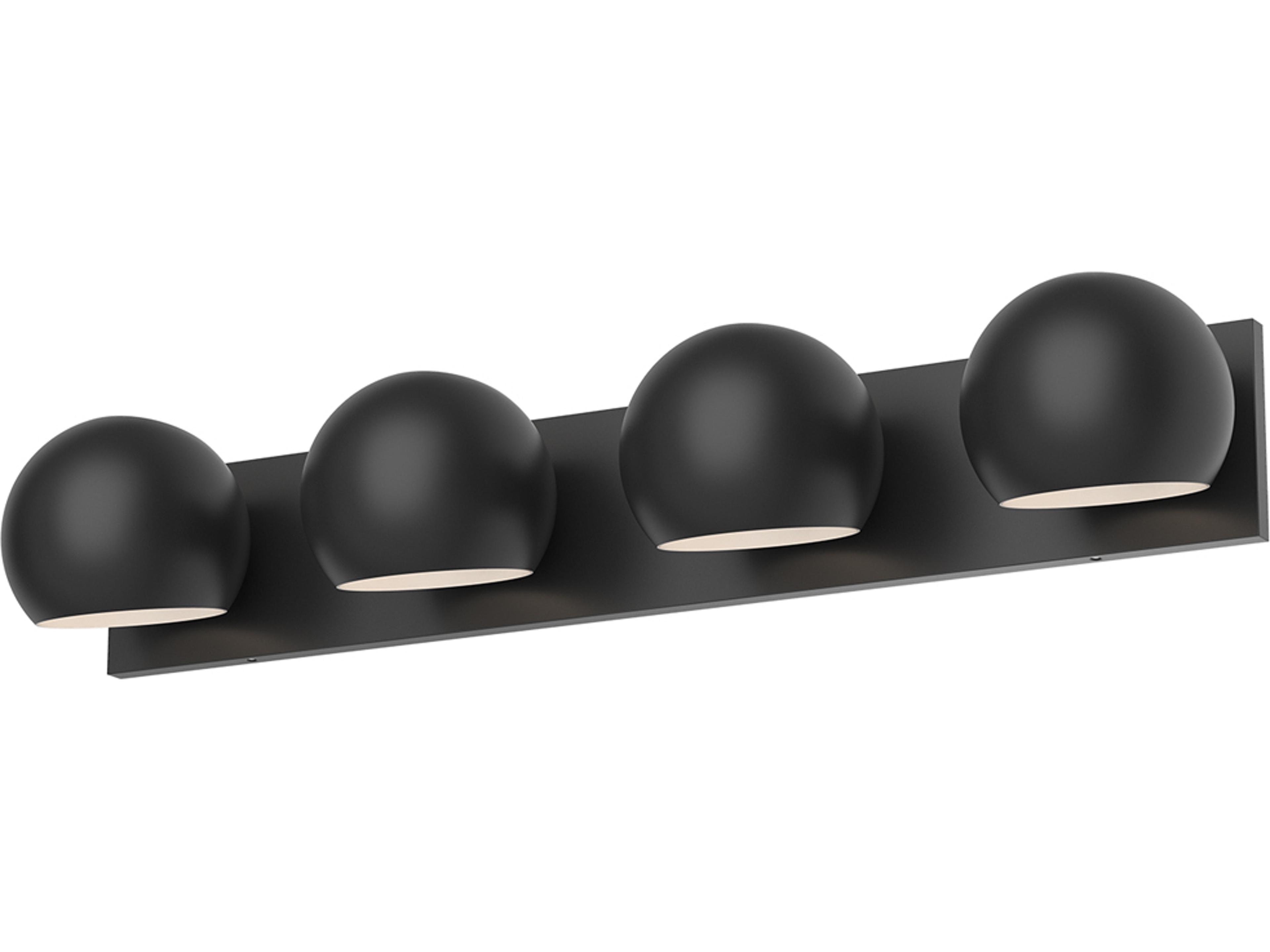 Alora Mood Willow 4-Light Matte Black Vanity Light