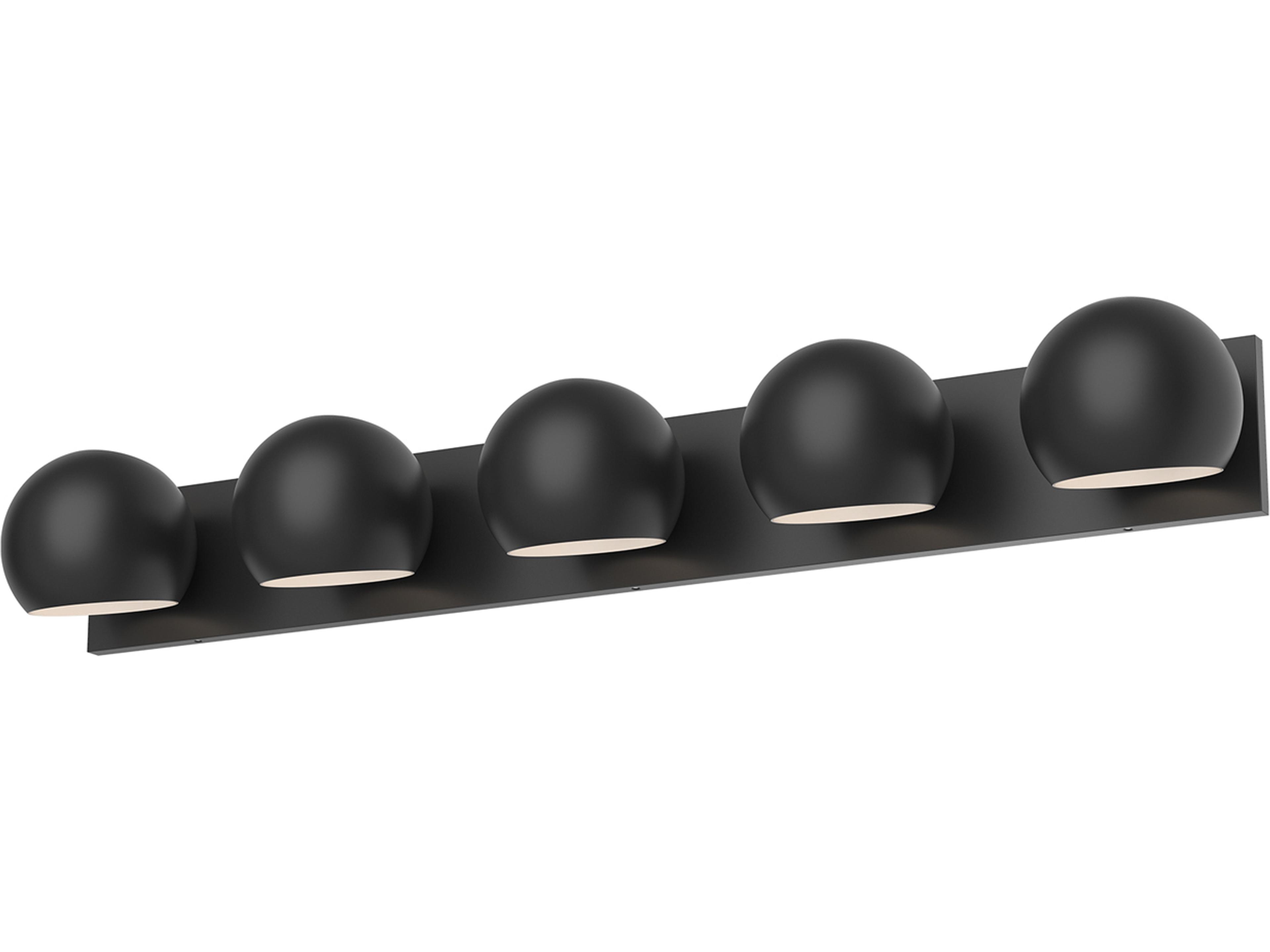 Alora Mood Willow 5-Light Matte Black Vanity Light