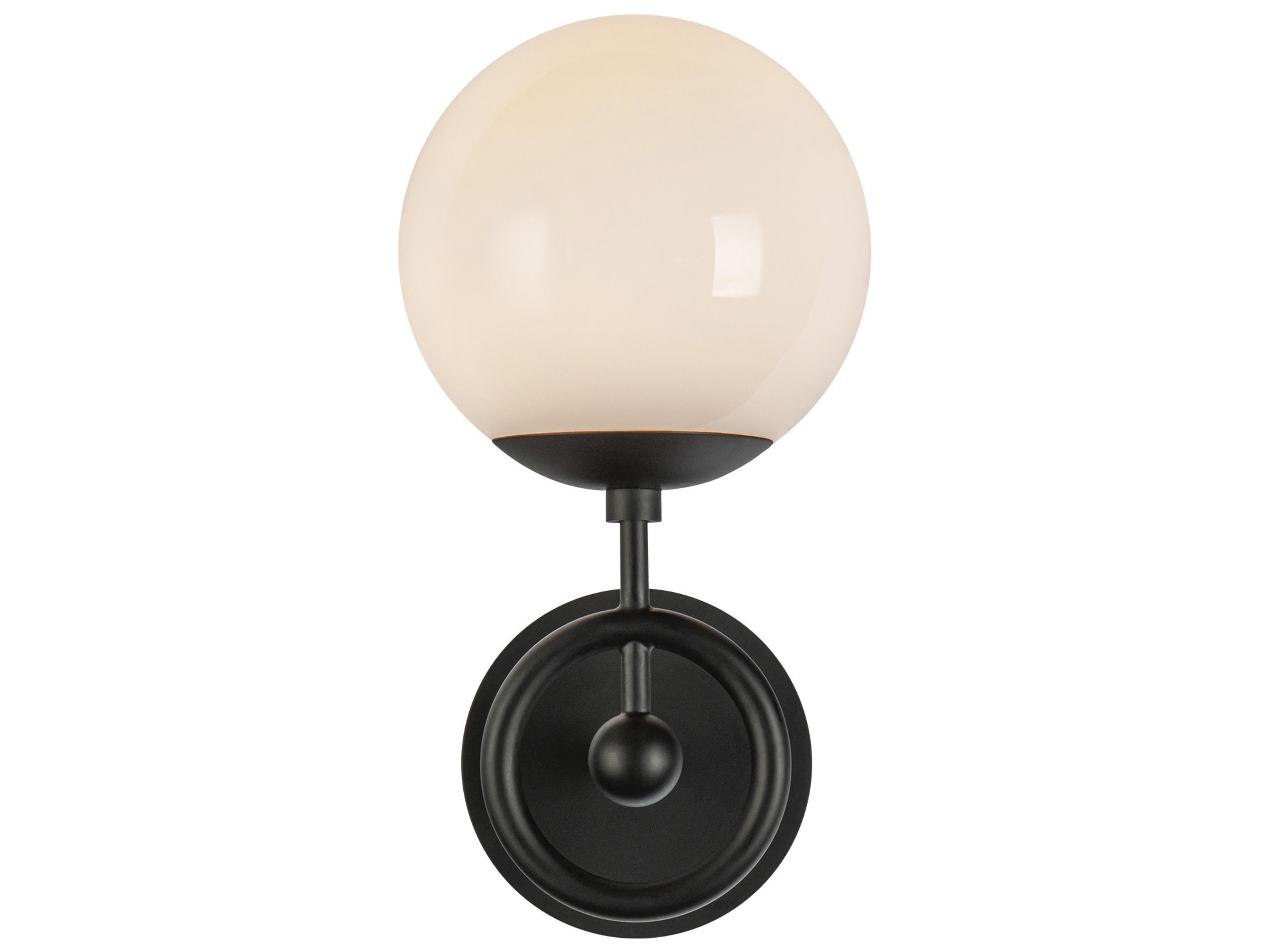 Alora Mood Fiore 1-Light Matte Black Wall Sconce