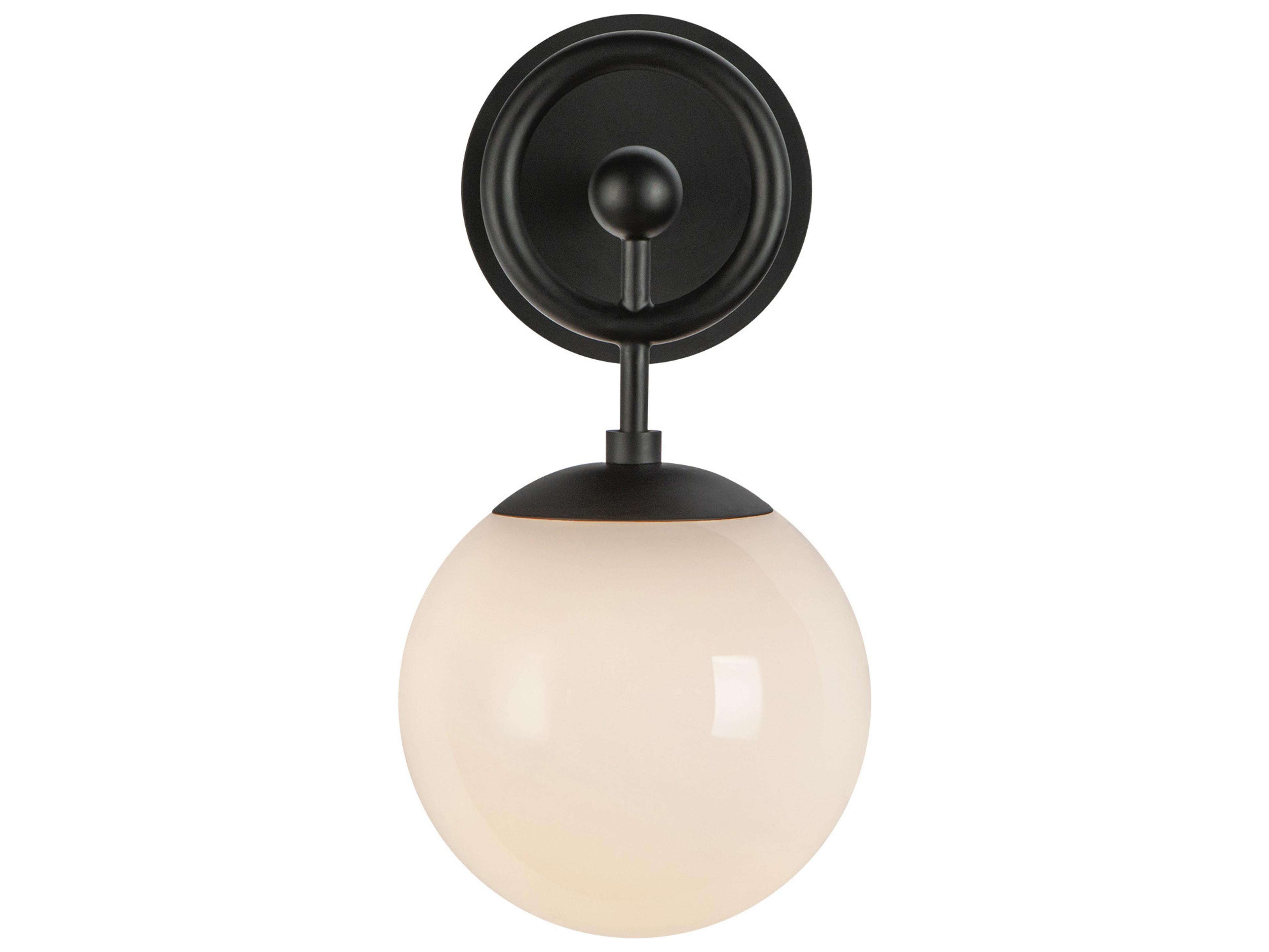 Alora Mood Fiore 1-Light Matte Black Wall Sconce