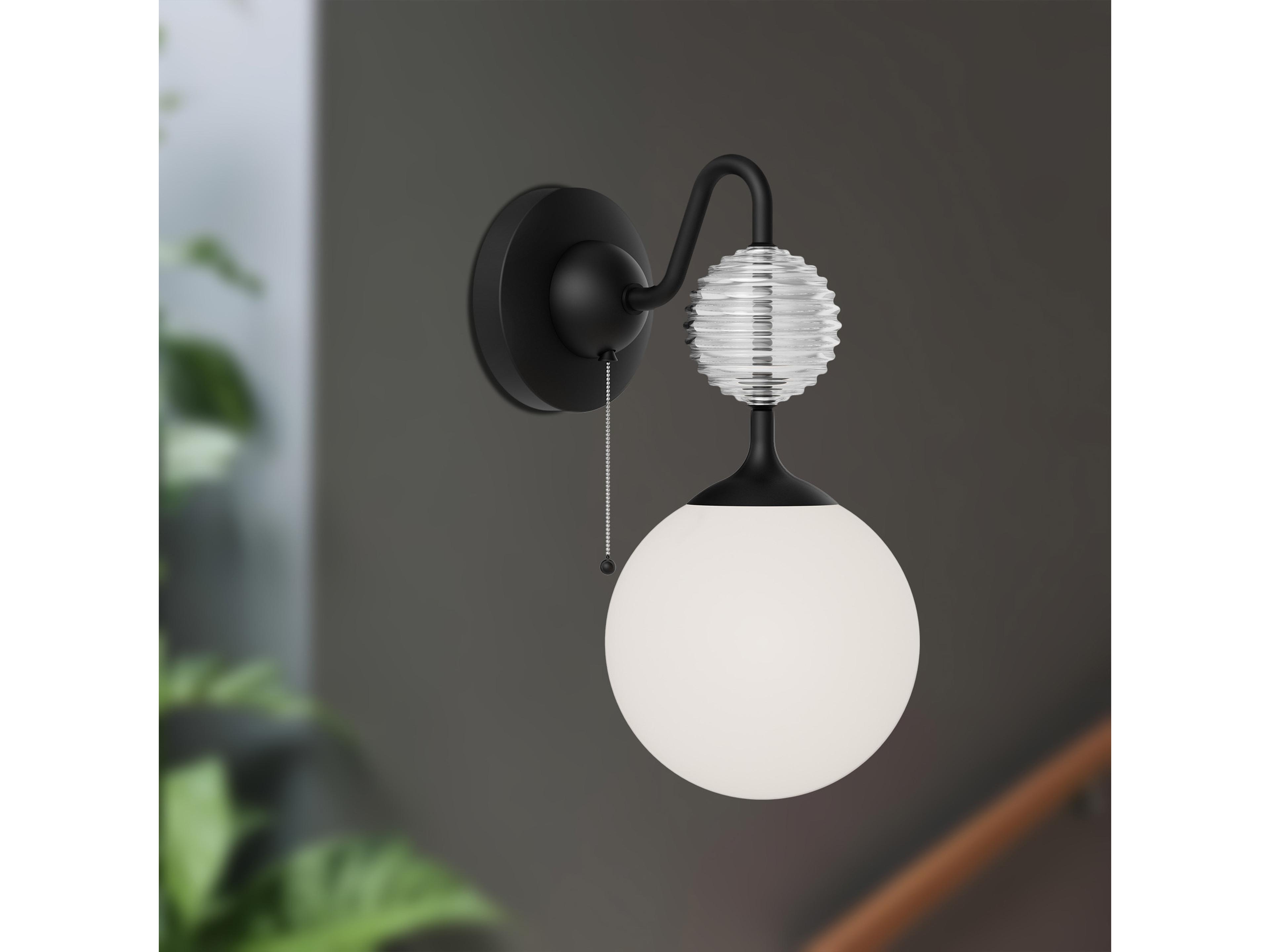 Alora Mood Celia 1-Light Matte Black Wall Sconce