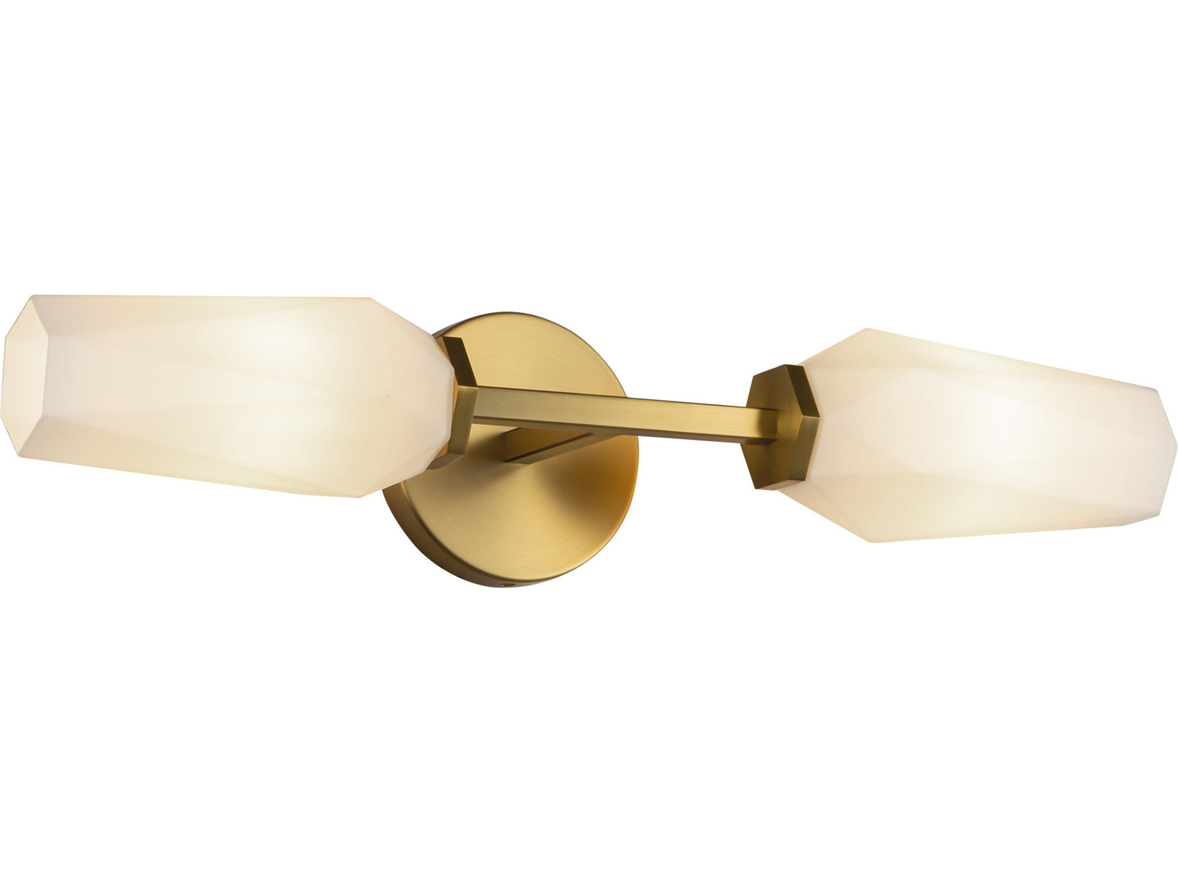 Alora Mood Krysta 2-Light Brushed Gold Wall Sconce