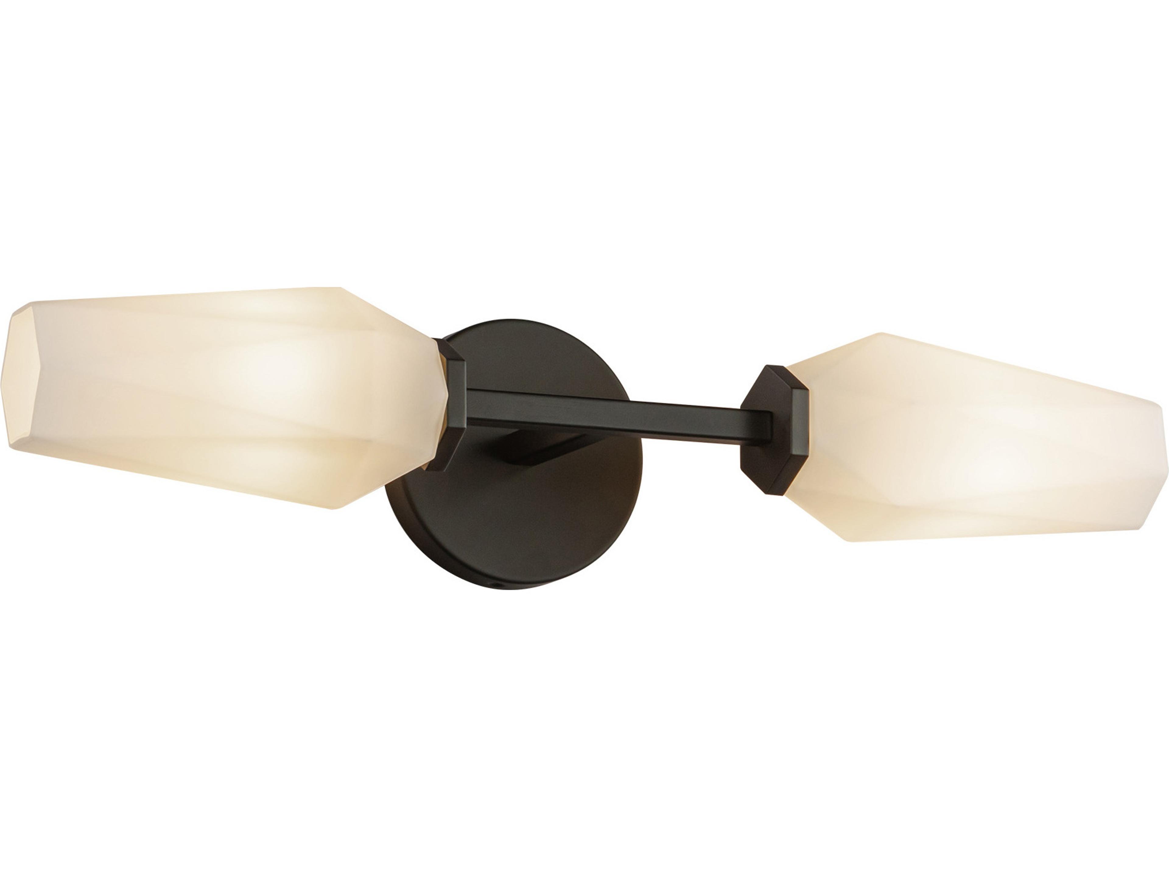 Alora Mood Krysta 2-Light Matte Black Wall Sconce