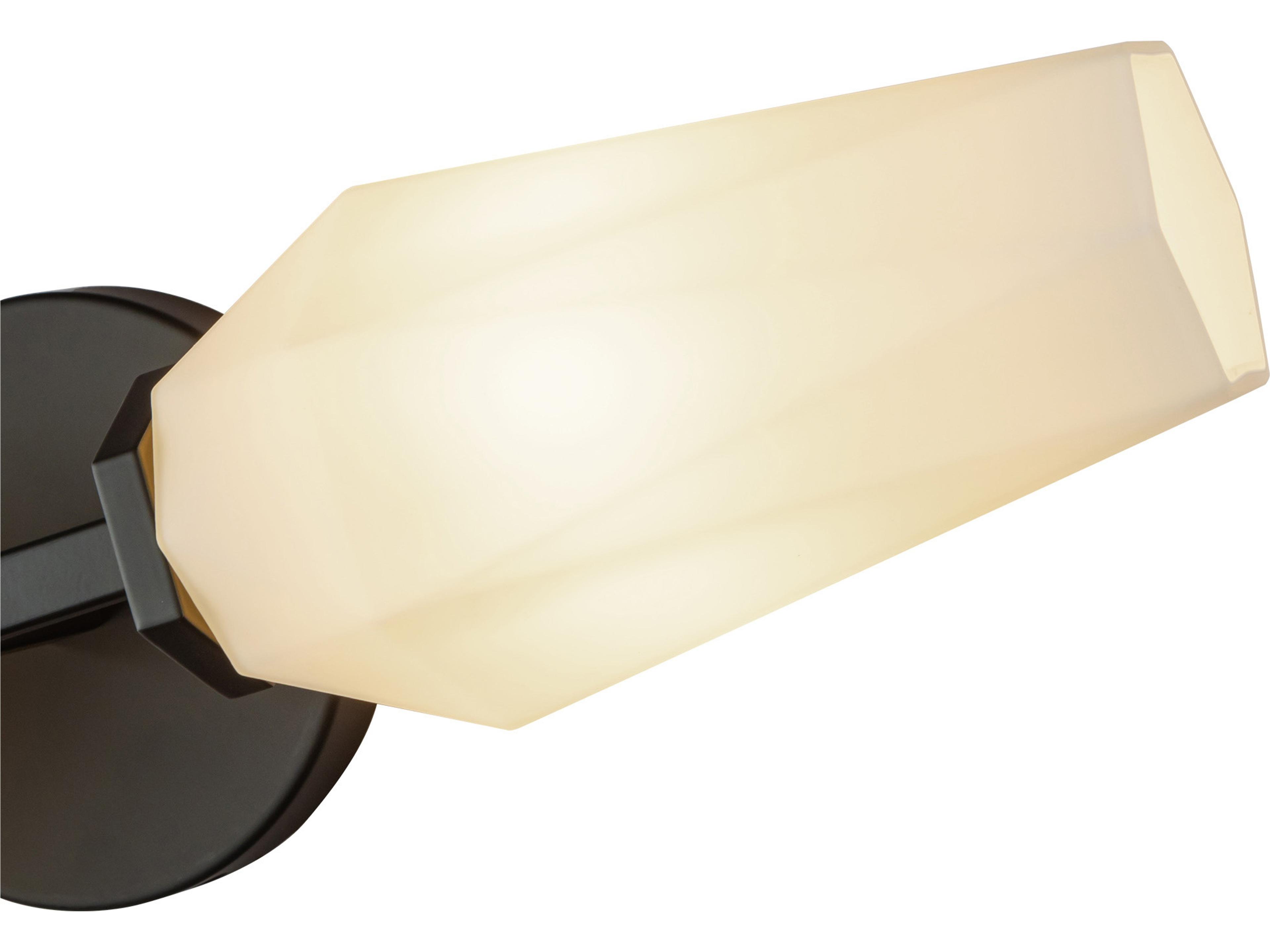 Alora Mood Krysta 2-Light Matte Black Wall Sconce