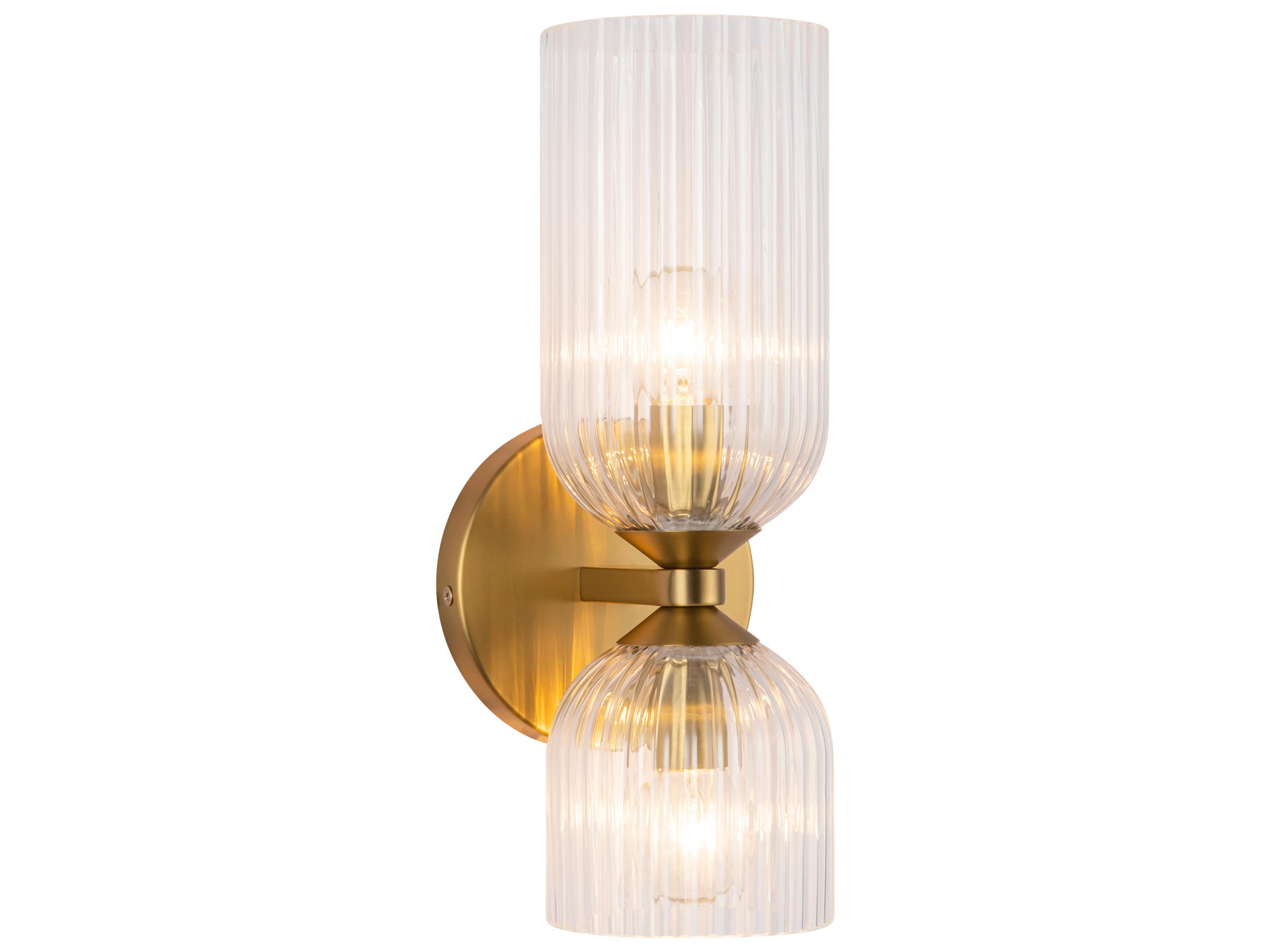 Alora Mood Nelly 2-Light Brushed Gold Wall Sconce