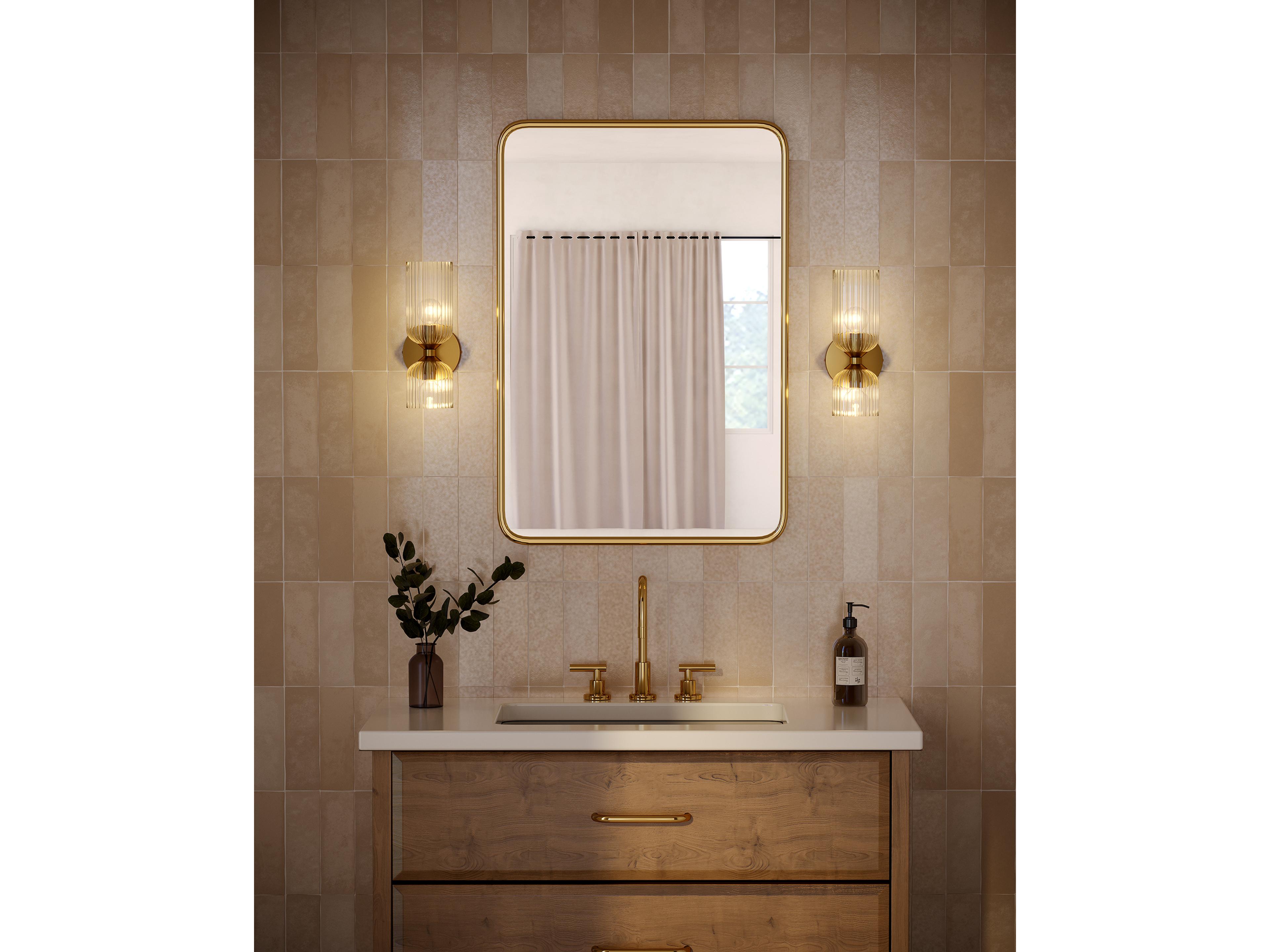 Alora Mood Nelly 2-Light Brushed Gold Wall Sconce