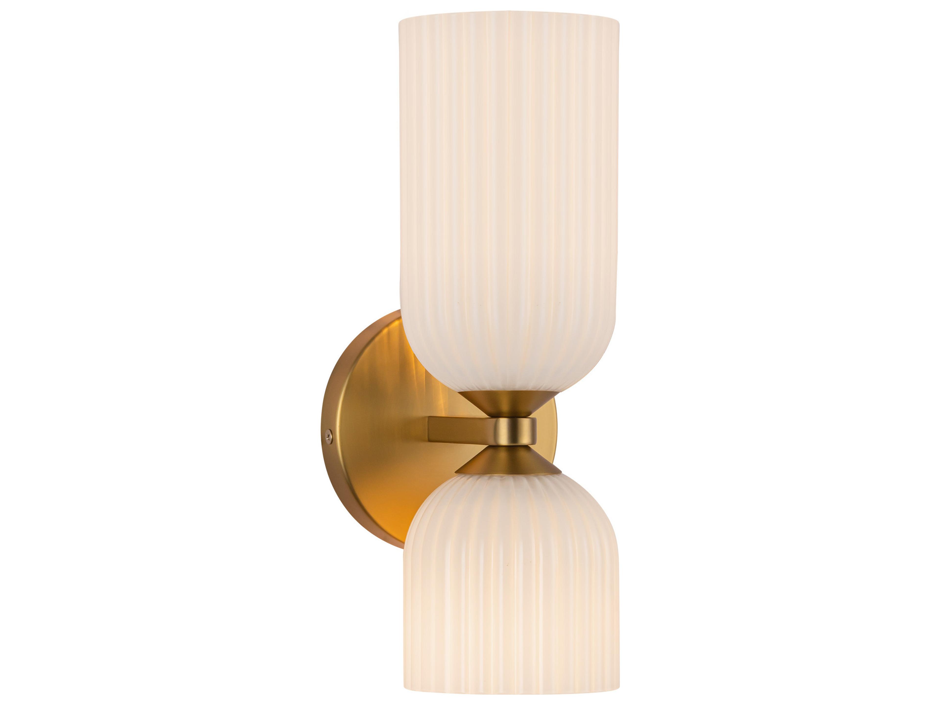 Alora Mood Nelly 2-Light Brushed Gold Wall Sconce