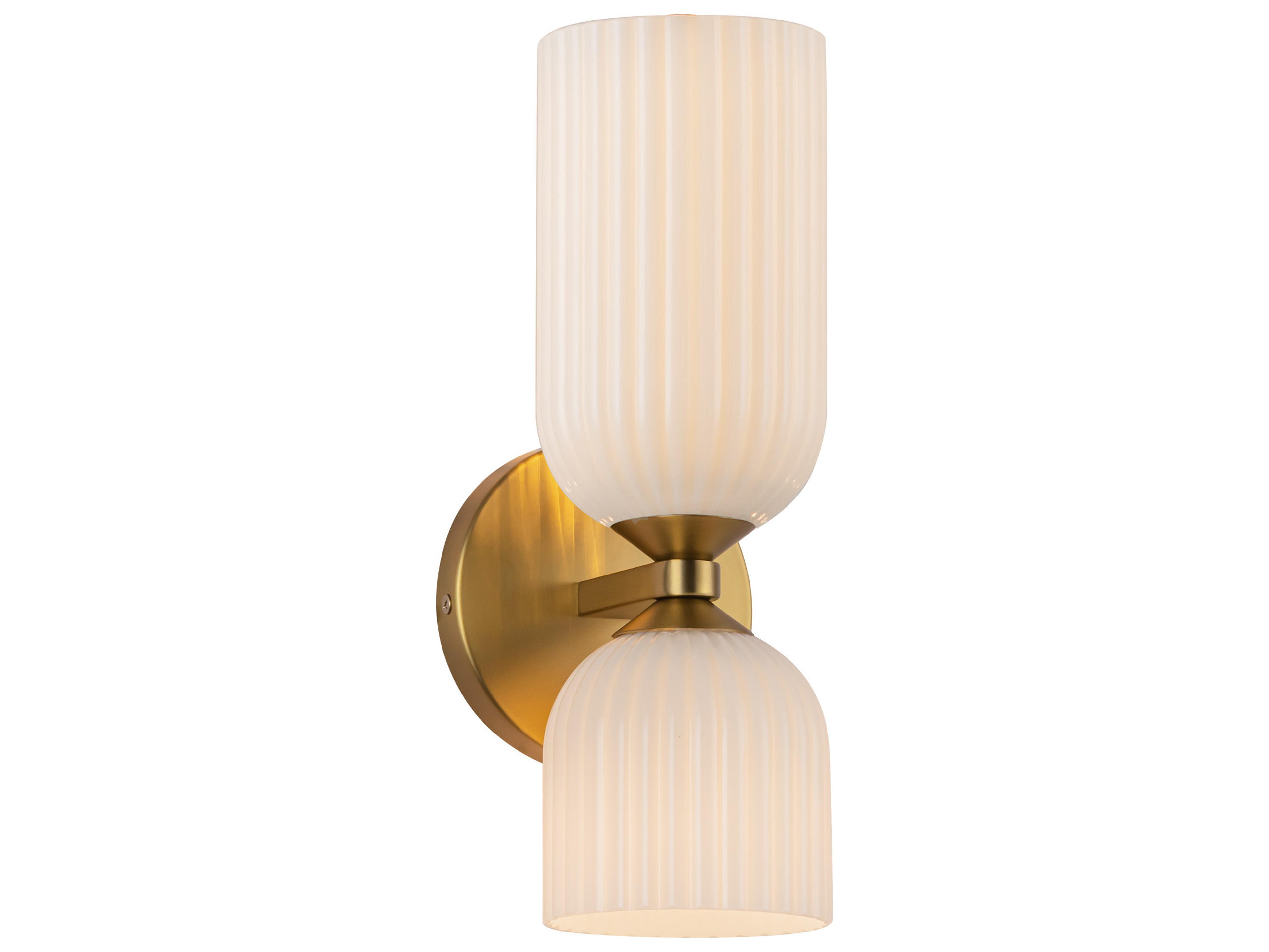Alora Mood Nelly 2-Light Brushed Gold Wall Sconce
