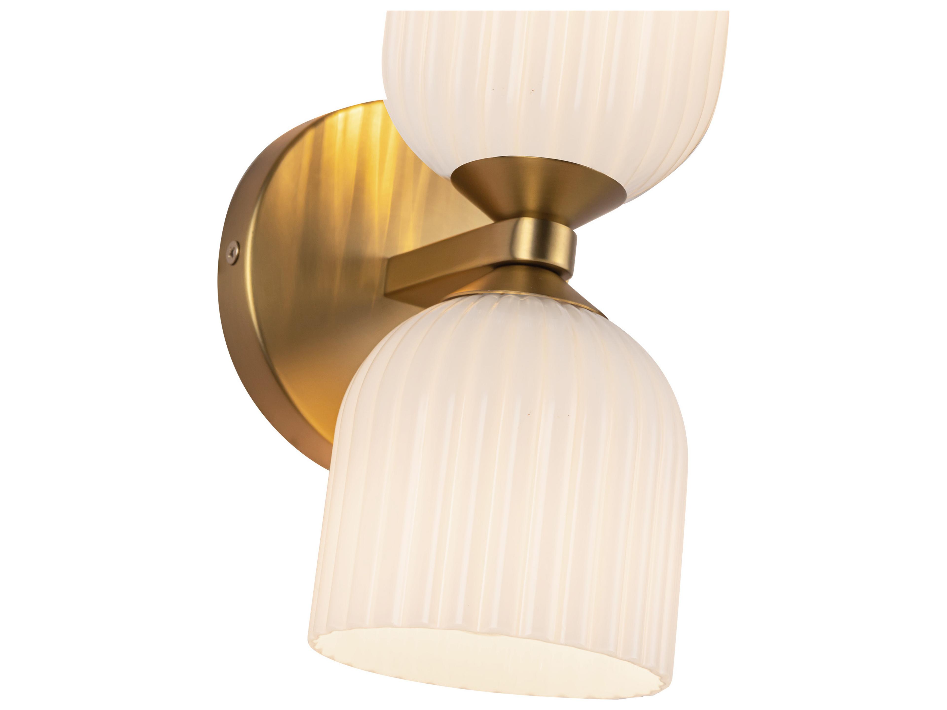 Alora Mood Nelly 2-Light Brushed Gold Wall Sconce