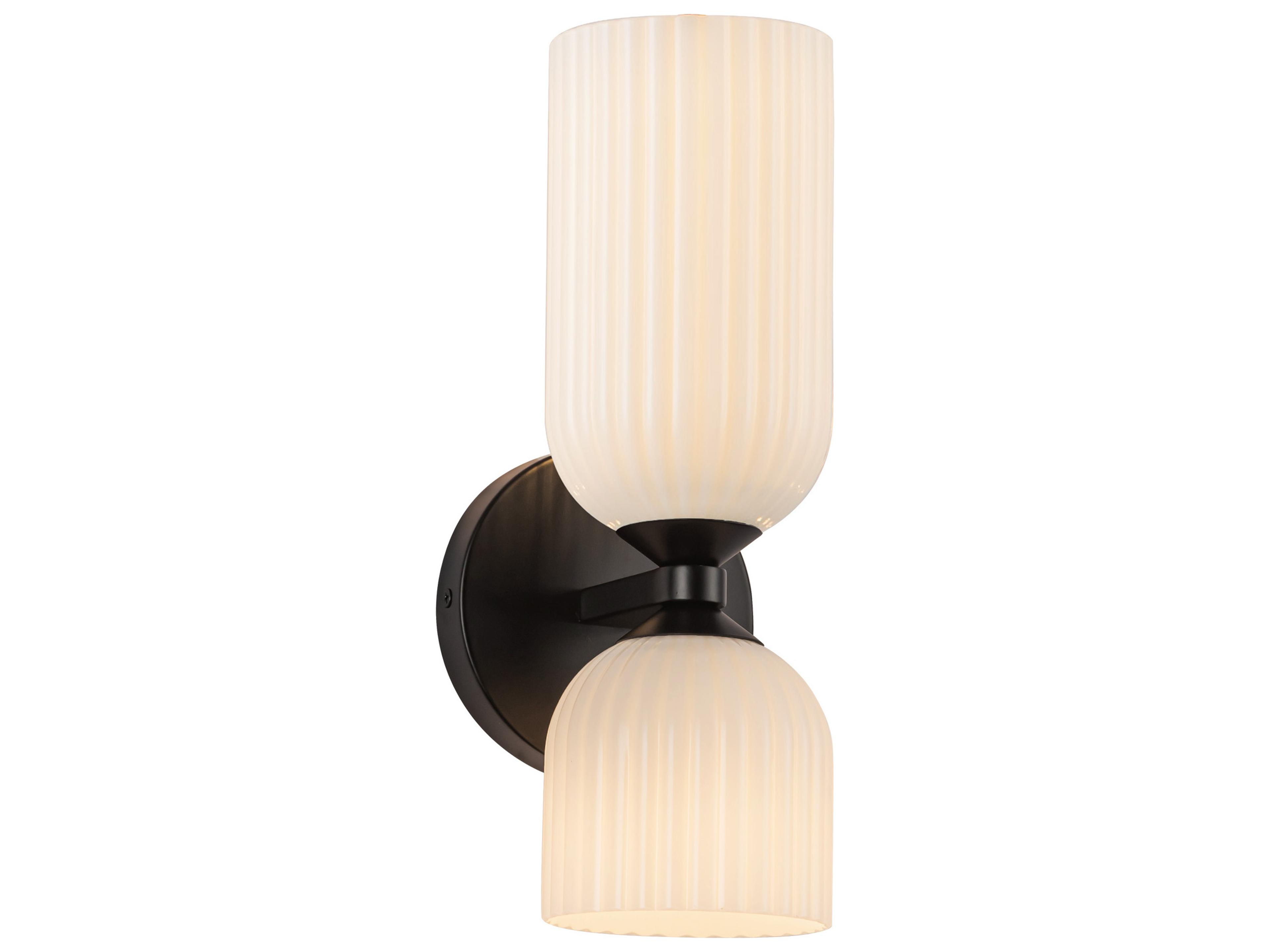 Alora Mood Nelly 2-Light Matte Black Wall Sconce