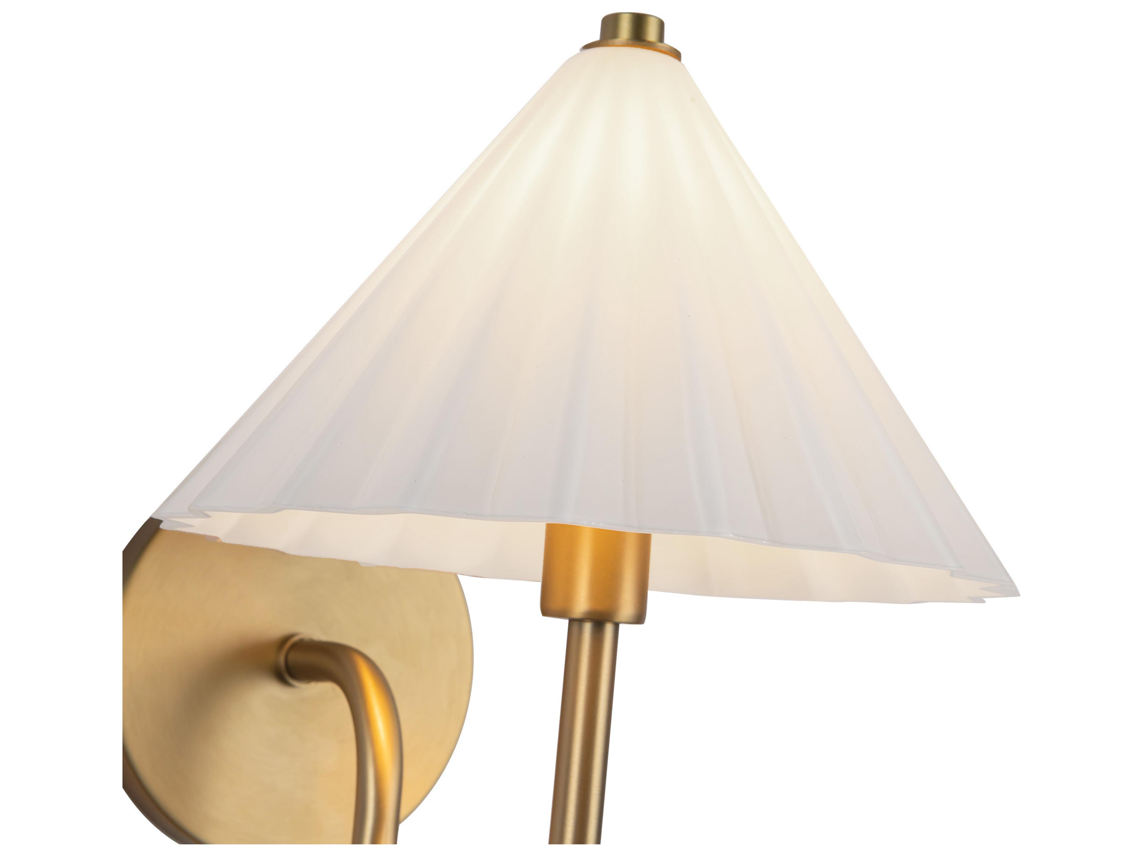 Alora Mood Serena 1-Light Aged Gold Wall Sconce
