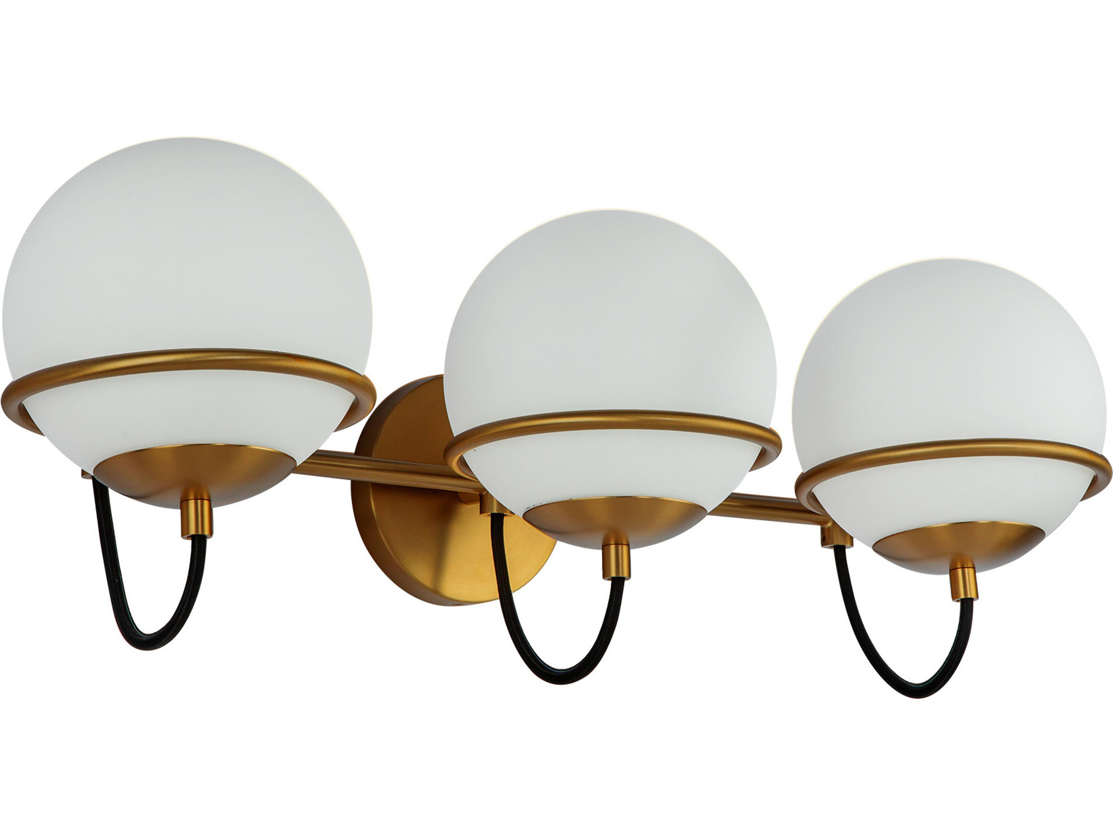 Alora Mood Alba 3-Light Aged Gold Vanity Light