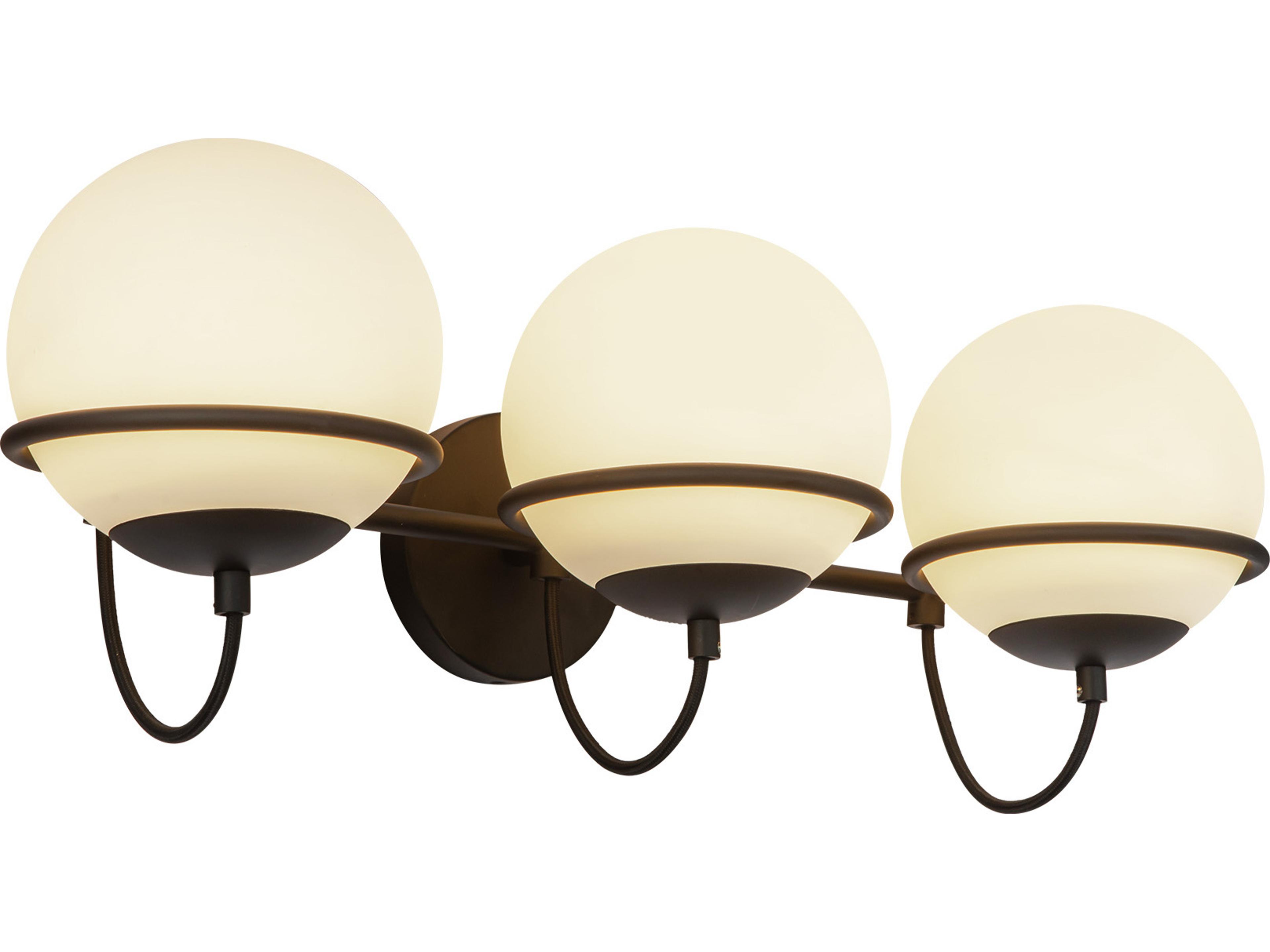 Alora Mood Alba 3-Light Matte Black Vanity Light