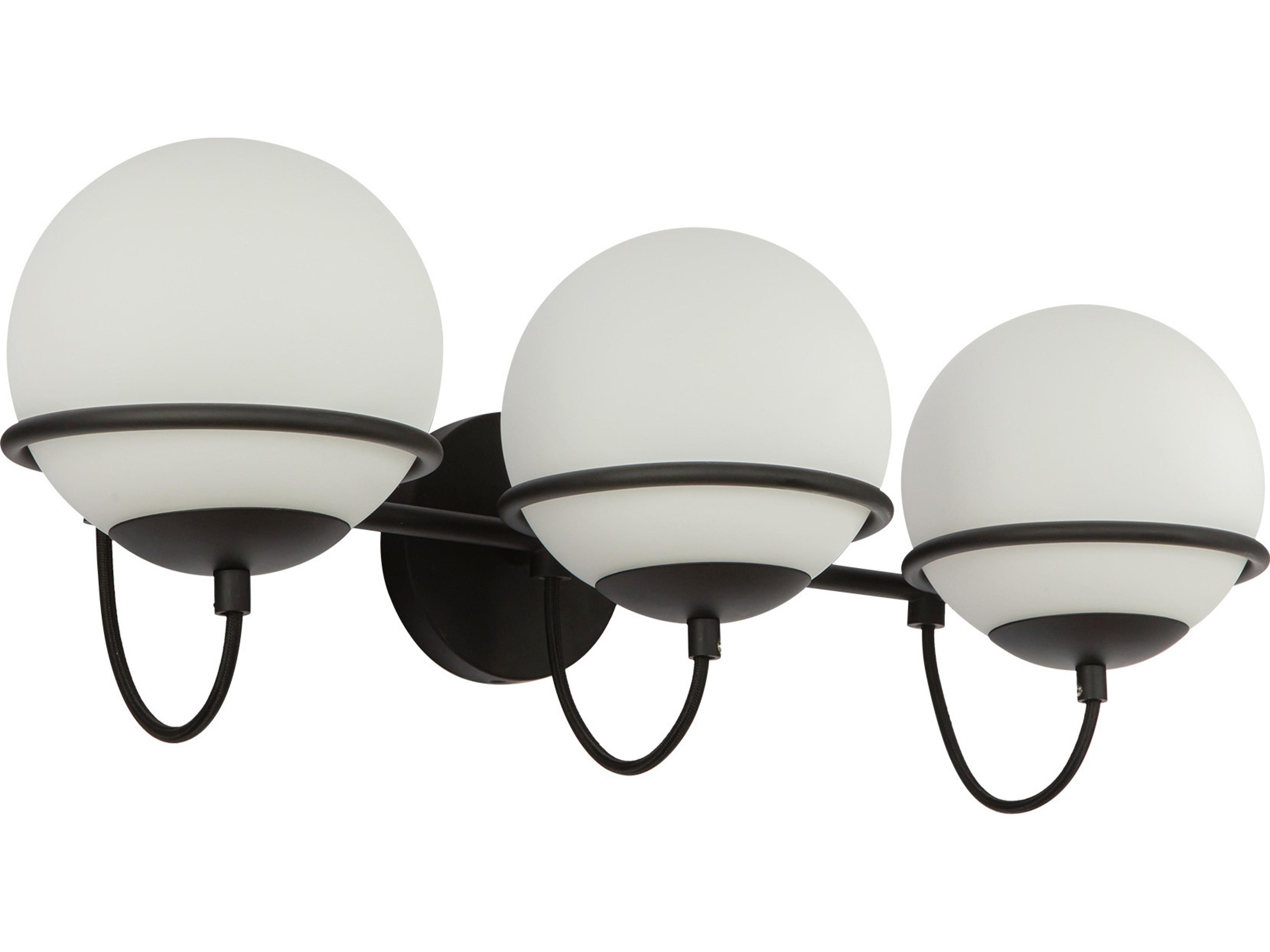 Alora Mood Alba 3-Light Matte Black Vanity Light