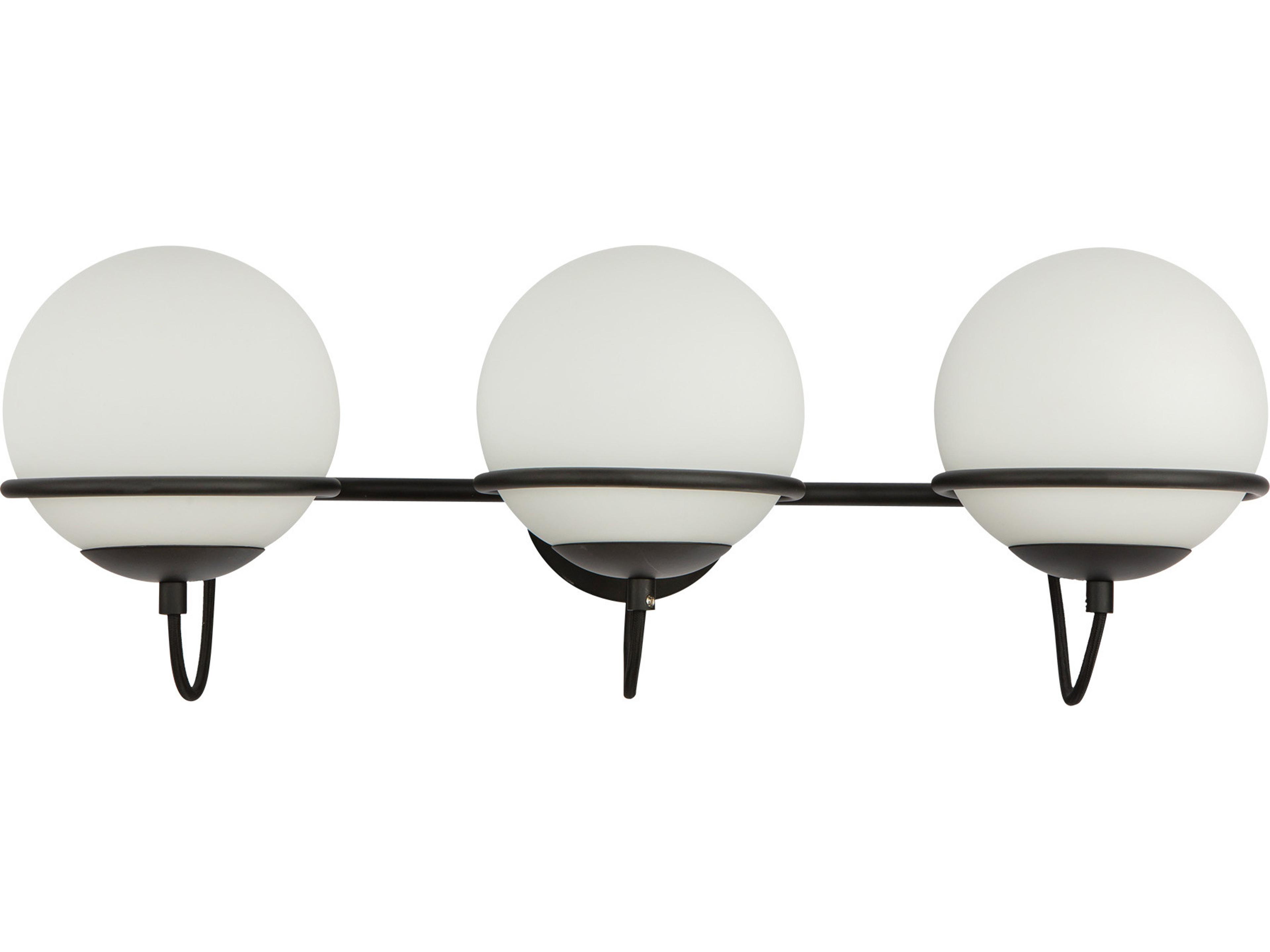 Alora Mood Alba 3-Light Matte Black Vanity Light