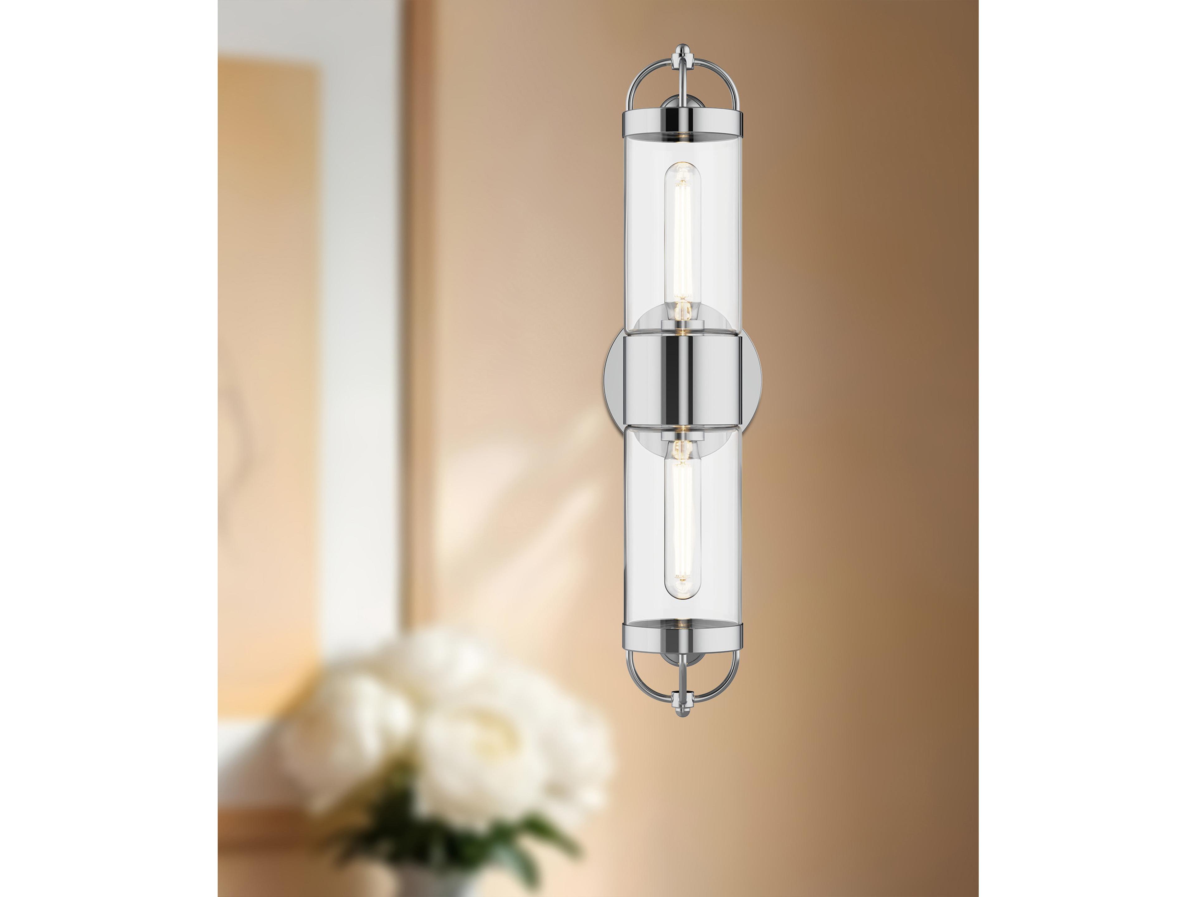 Alora Mood Lancaster 2-Light Chrome Wall Sconce