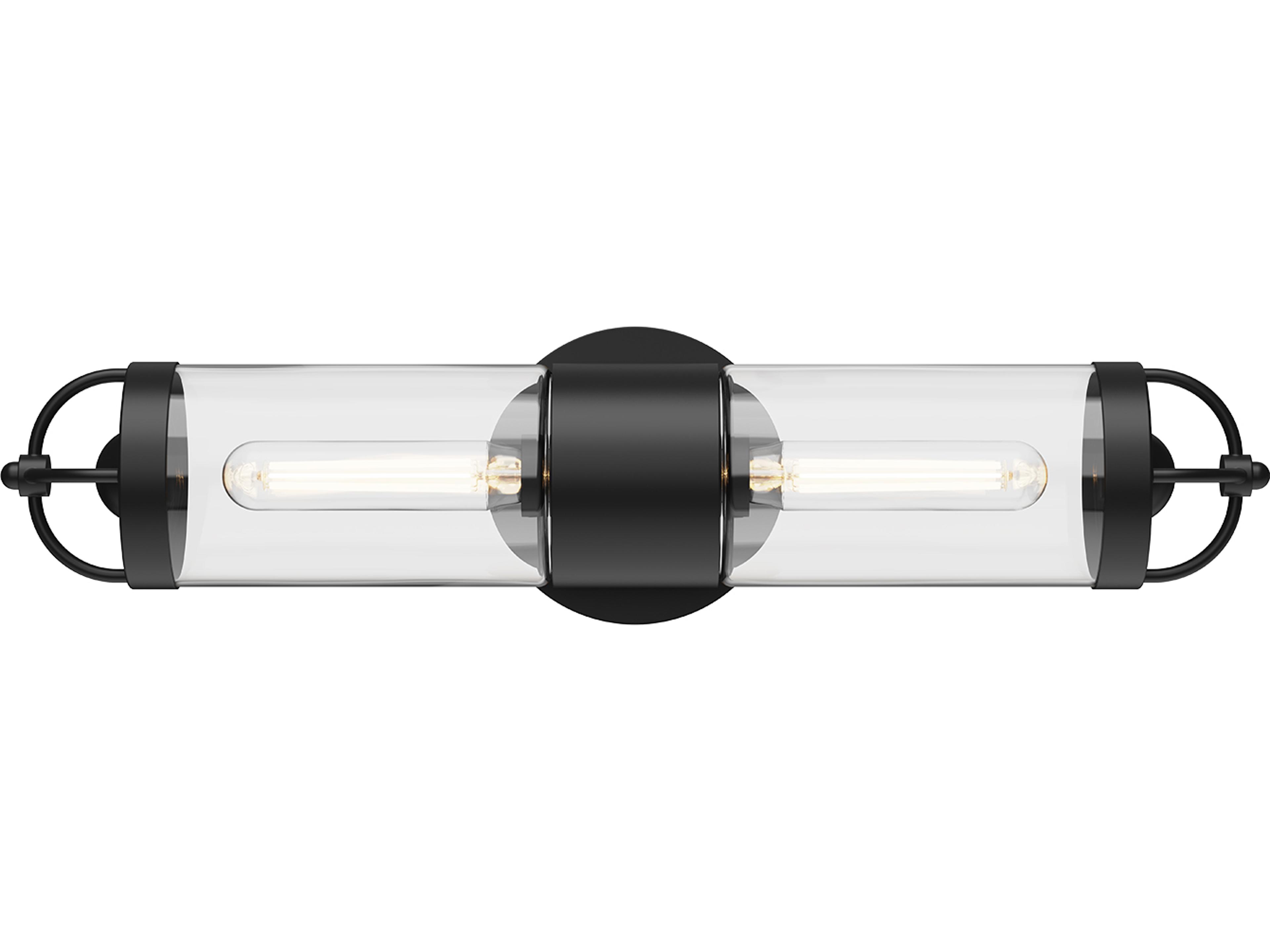 Alora Mood Lancaster 2-Light Matte Black Wall Sconce