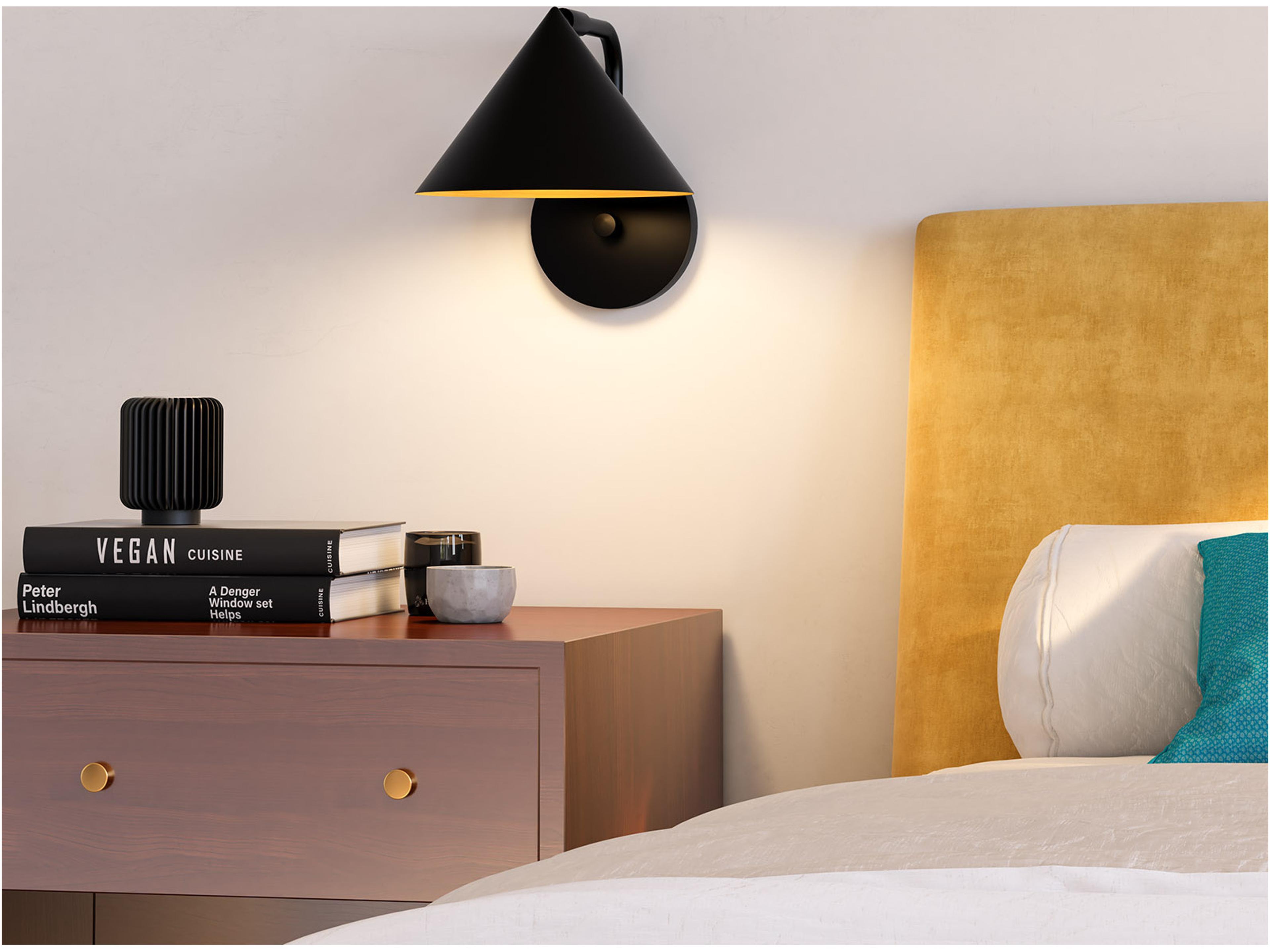 Alora Mood Remy 1-Light Matte Black Wall Sconce